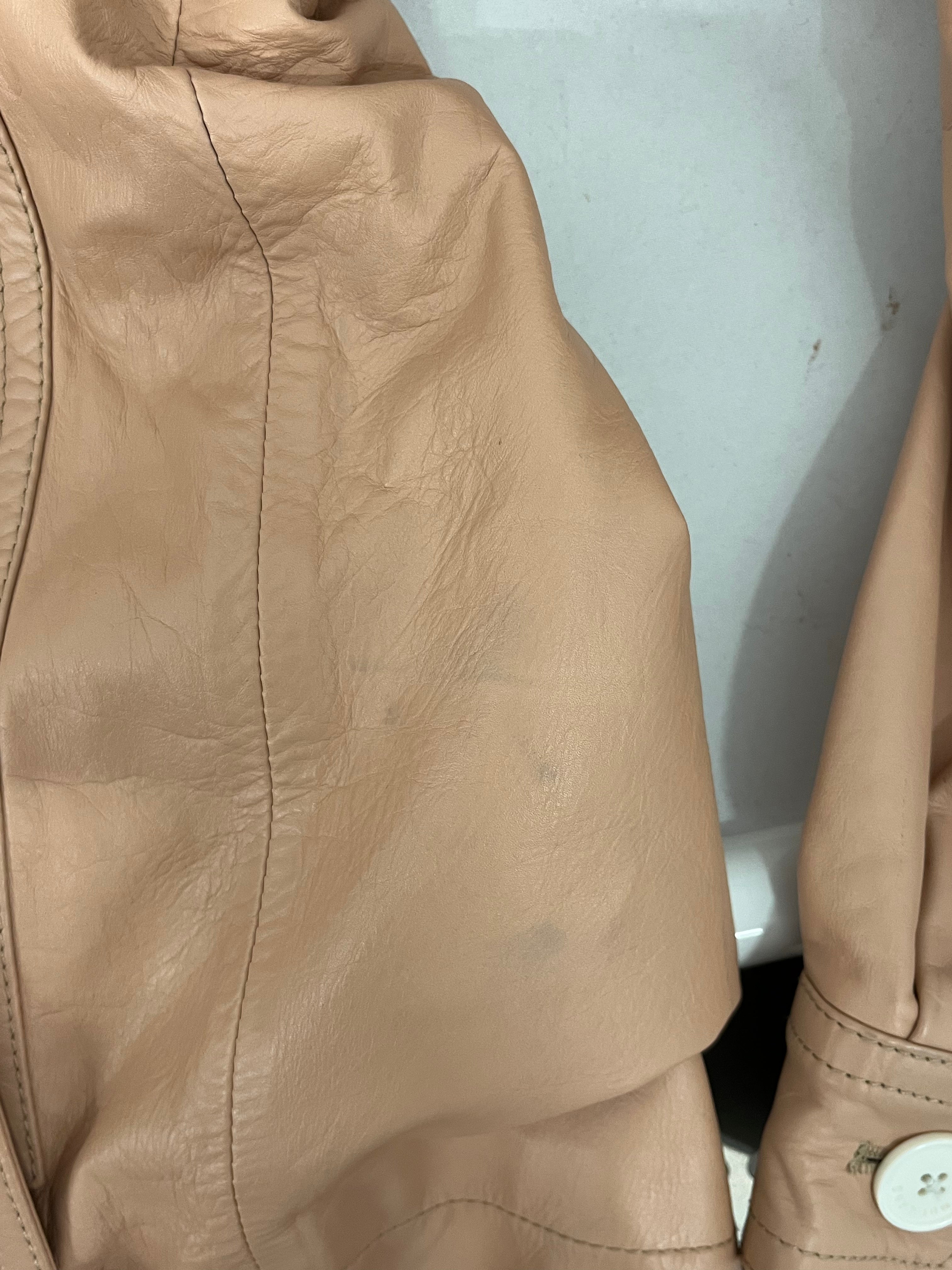 Helmut Lang/Leather Jkt/Leather/PNK/GLAZED ZIP/BUTTON CLOSURE view 4