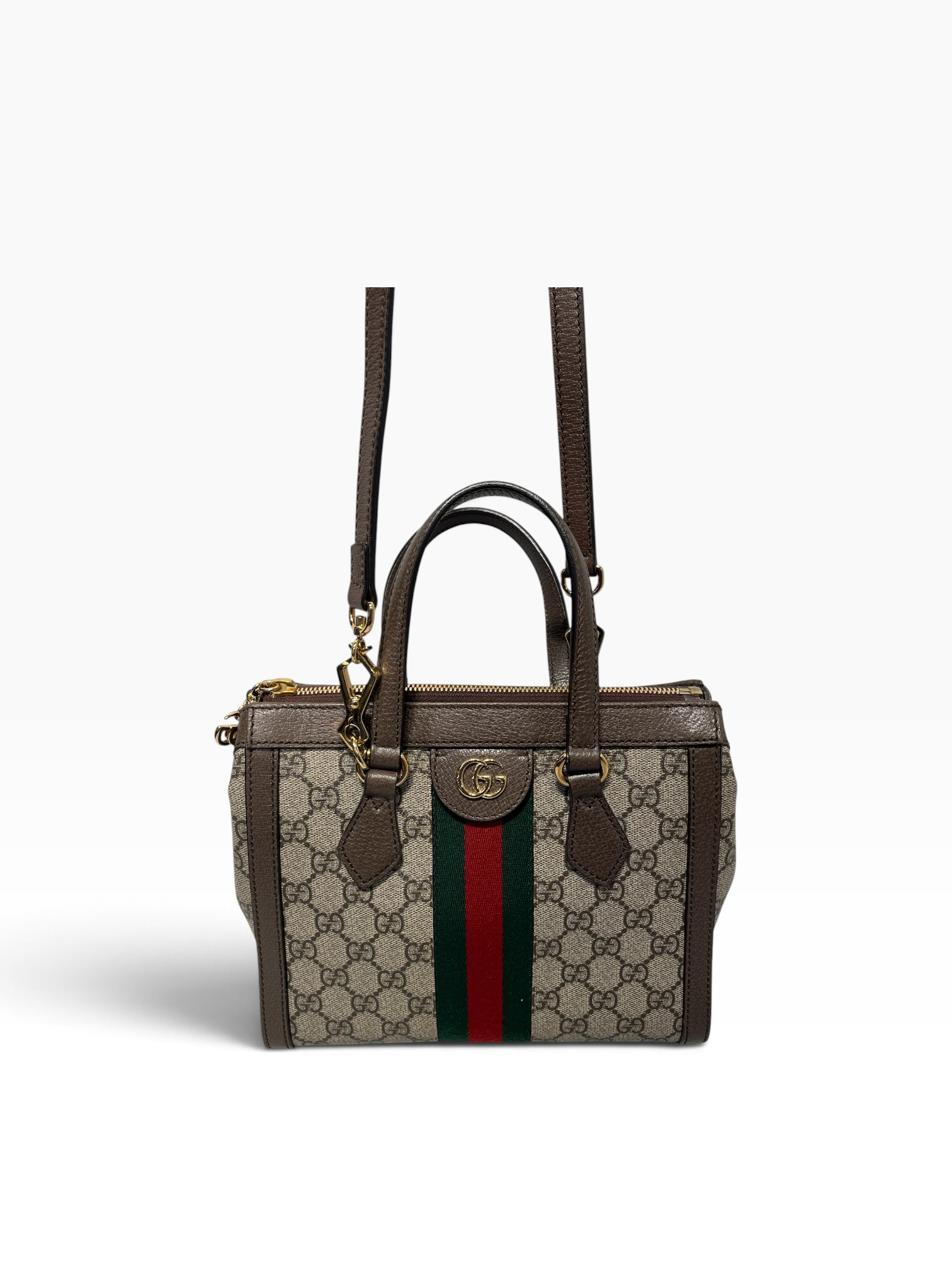 GUCCI/Hand Bag/All Over Print/Leather/KHK/GG Supreme Ophidia small view 2