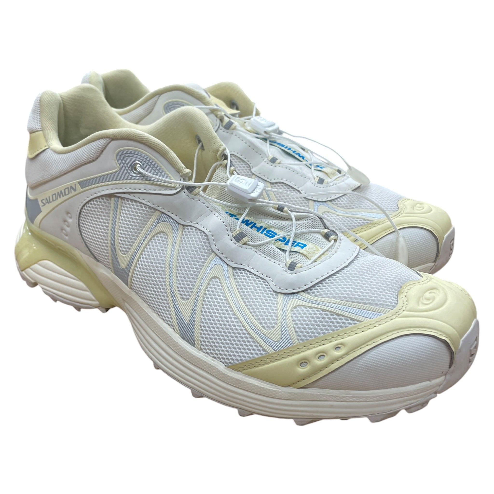 salomon/KITH/Low-Sneakers/US 12/Cotton/WHT/whisper snkr with yellow detai view 1