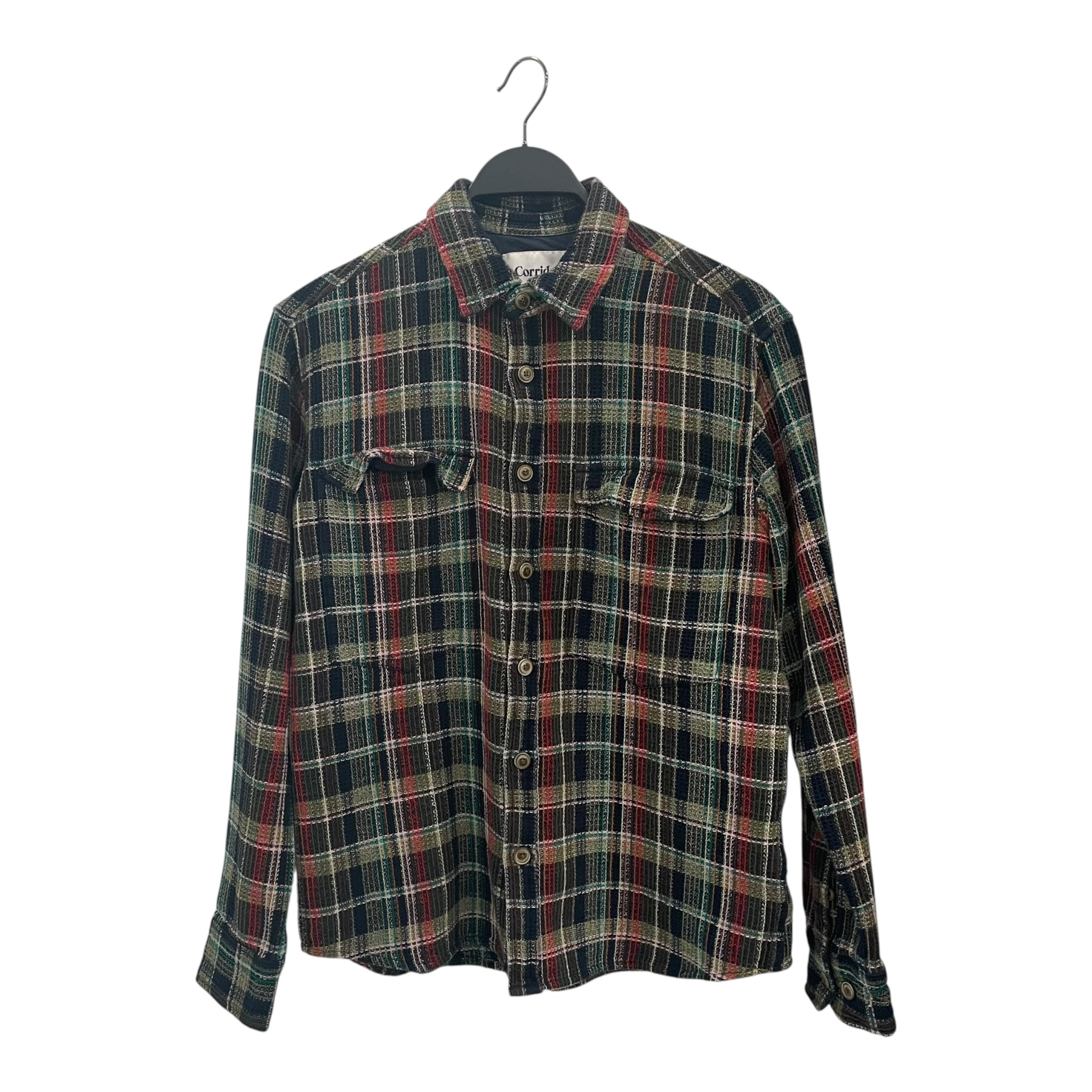 Corridor/Flannel Shirt/S/Cotton/MLT/Plaid/Orange-Red-Green Stripe view 1