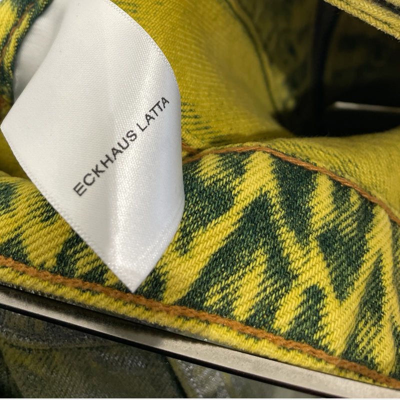ECKHAUS LATTA/Long Skirt/M/Glitter/Denim/SLV/Midi Length/
