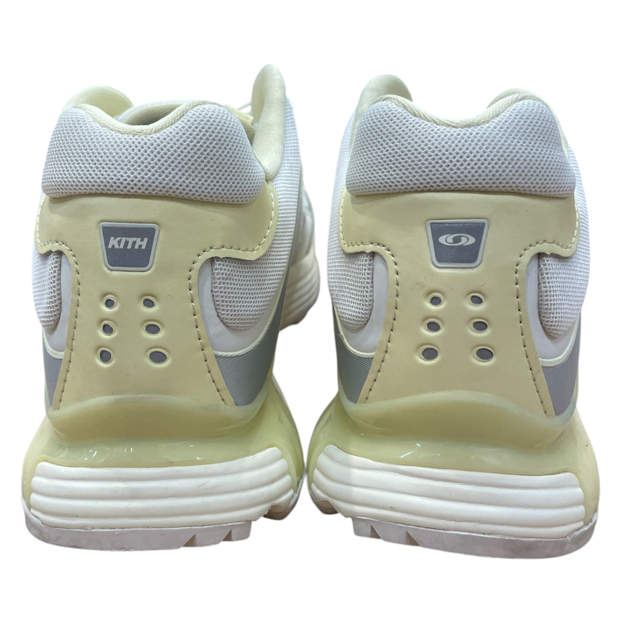salomon/KITH/Low-Sneakers/US 12/Cotton/WHT/whisper snkr with yellow detai view 3