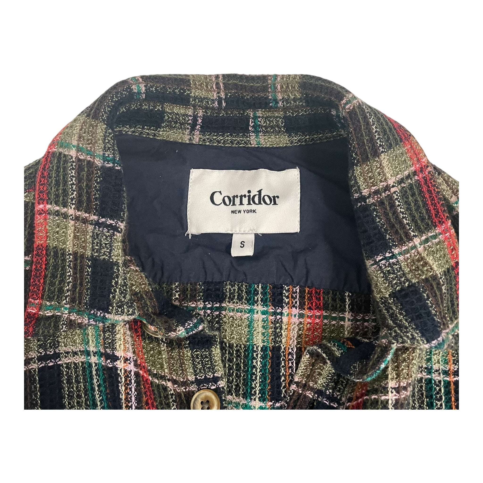 Corridor/Flannel Shirt/S/Cotton/MLT/Plaid/Orange-Red-Green Stripe view 3