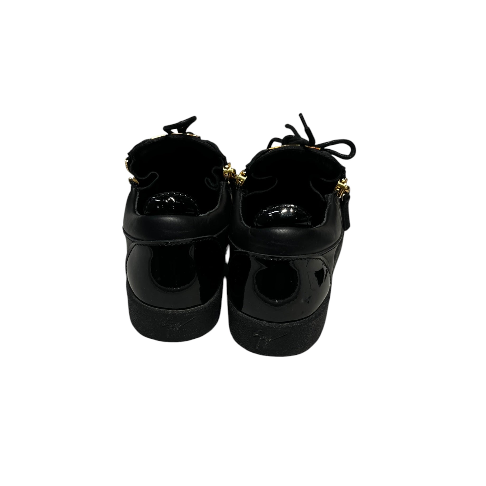 Giuseppe Zanotti/Low-Sneakers/EU 36/Leather/BLK/Gold zipper view 6
