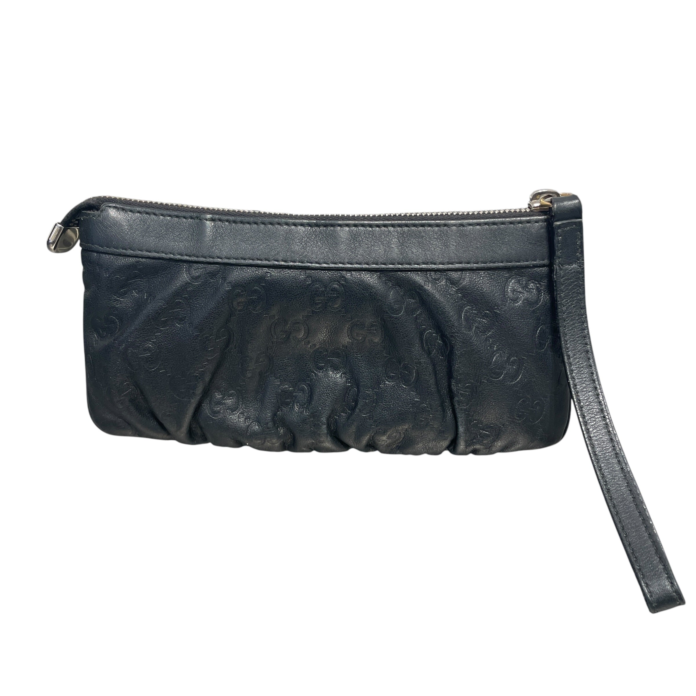 GUCCI/Long Wallet/Monogram/Leather/BLK/GUCCISSIMA WRISTLET view 1