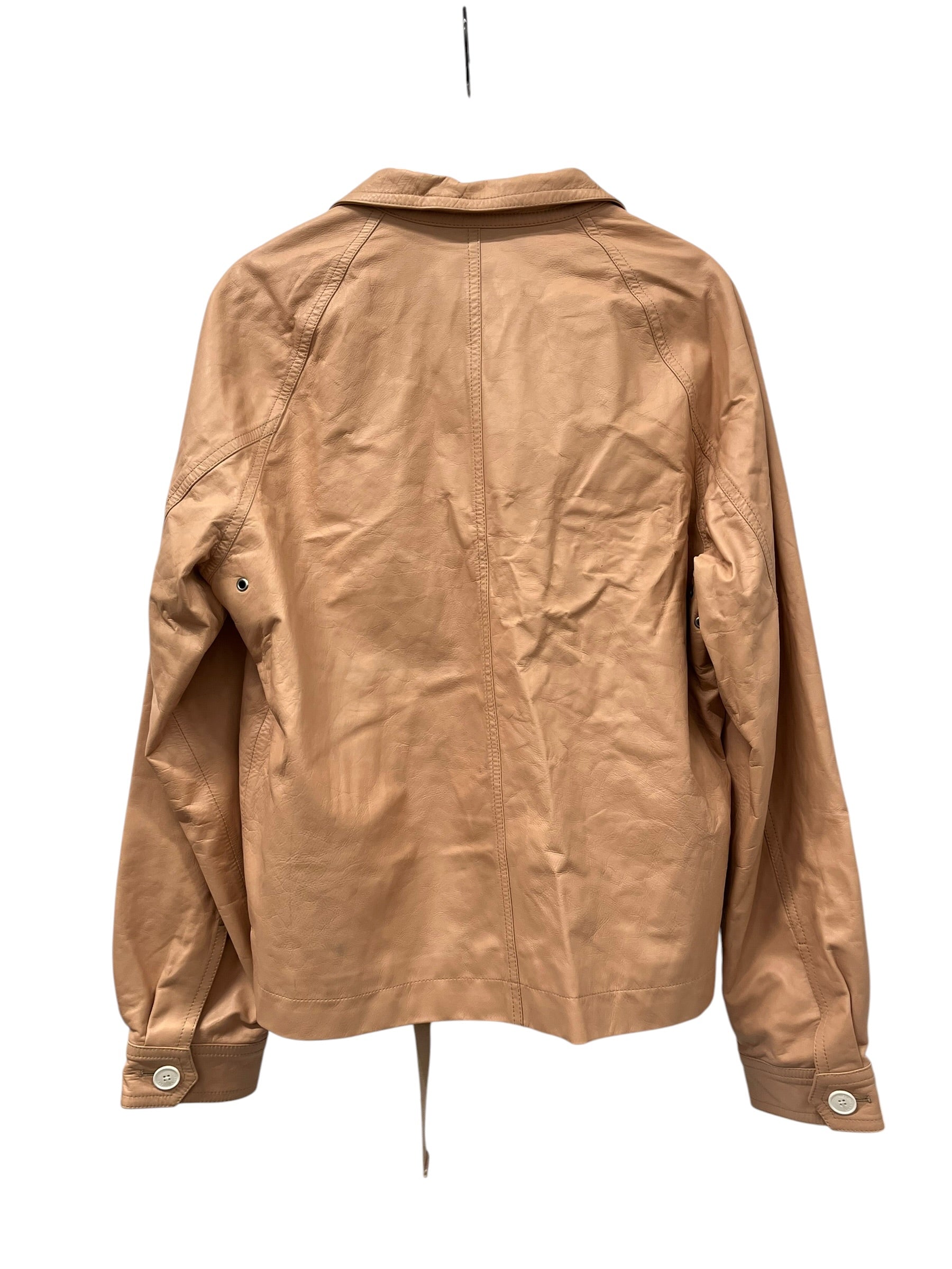 Helmut Lang/Leather Jkt/Leather/PNK/GLAZED ZIP/BUTTON CLOSURE view 2