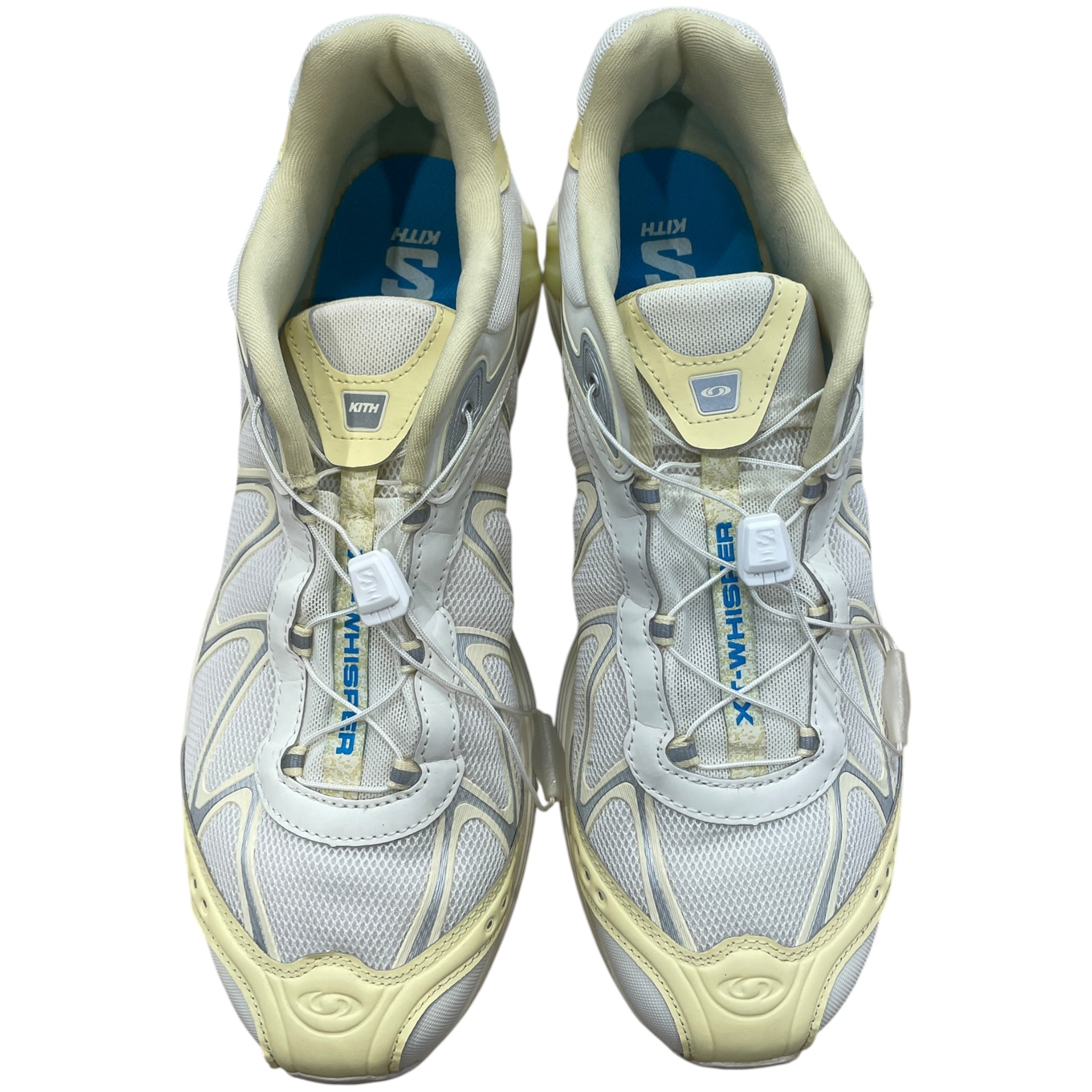 salomon/KITH/Low-Sneakers/US 12/Cotton/WHT/whisper snkr with yellow detai view 4