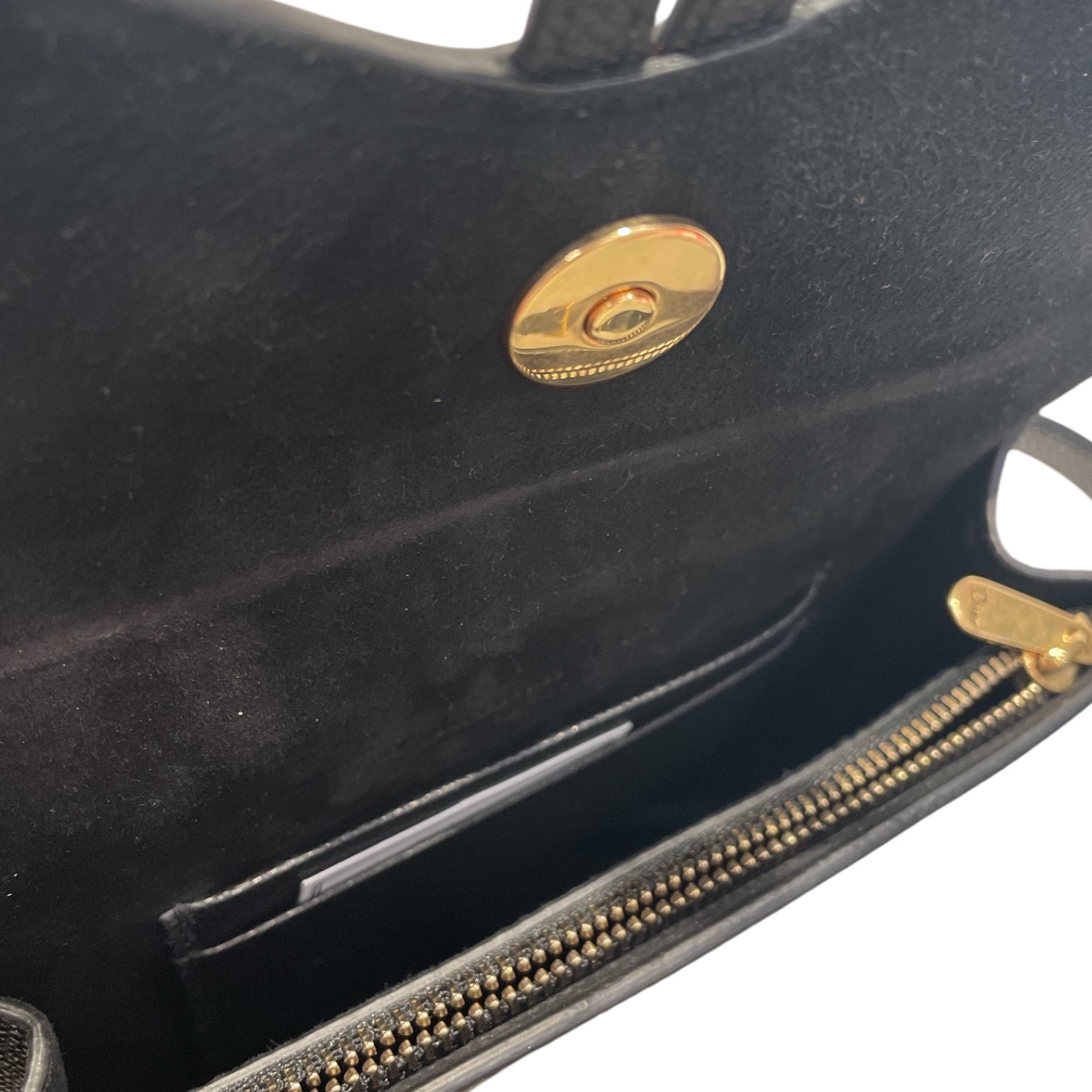 Christian Dior/Cross Body Bag/Leather/BLK/LEATHER SADDLE BELT BAG view 3