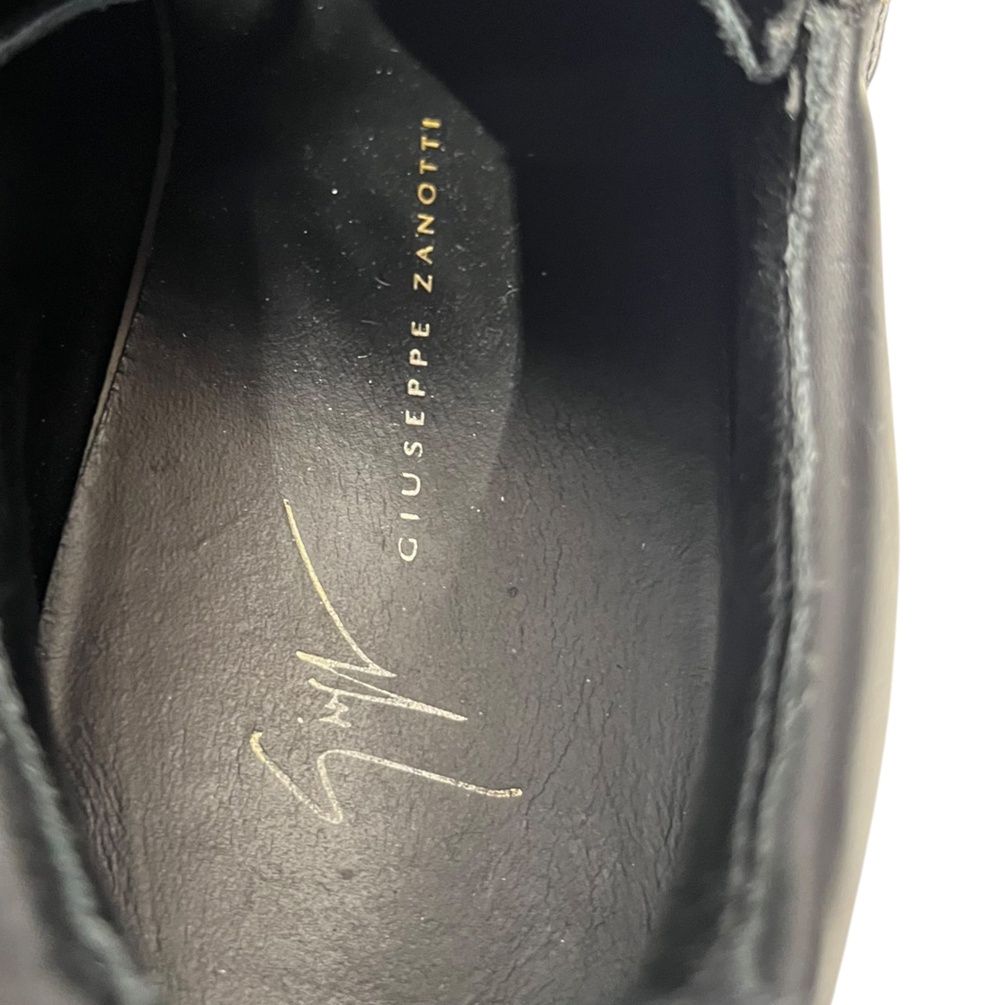 Giuseppe Zanotti/Low-Sneakers/EU 36/Leather/BLK/Gold zipper view 7