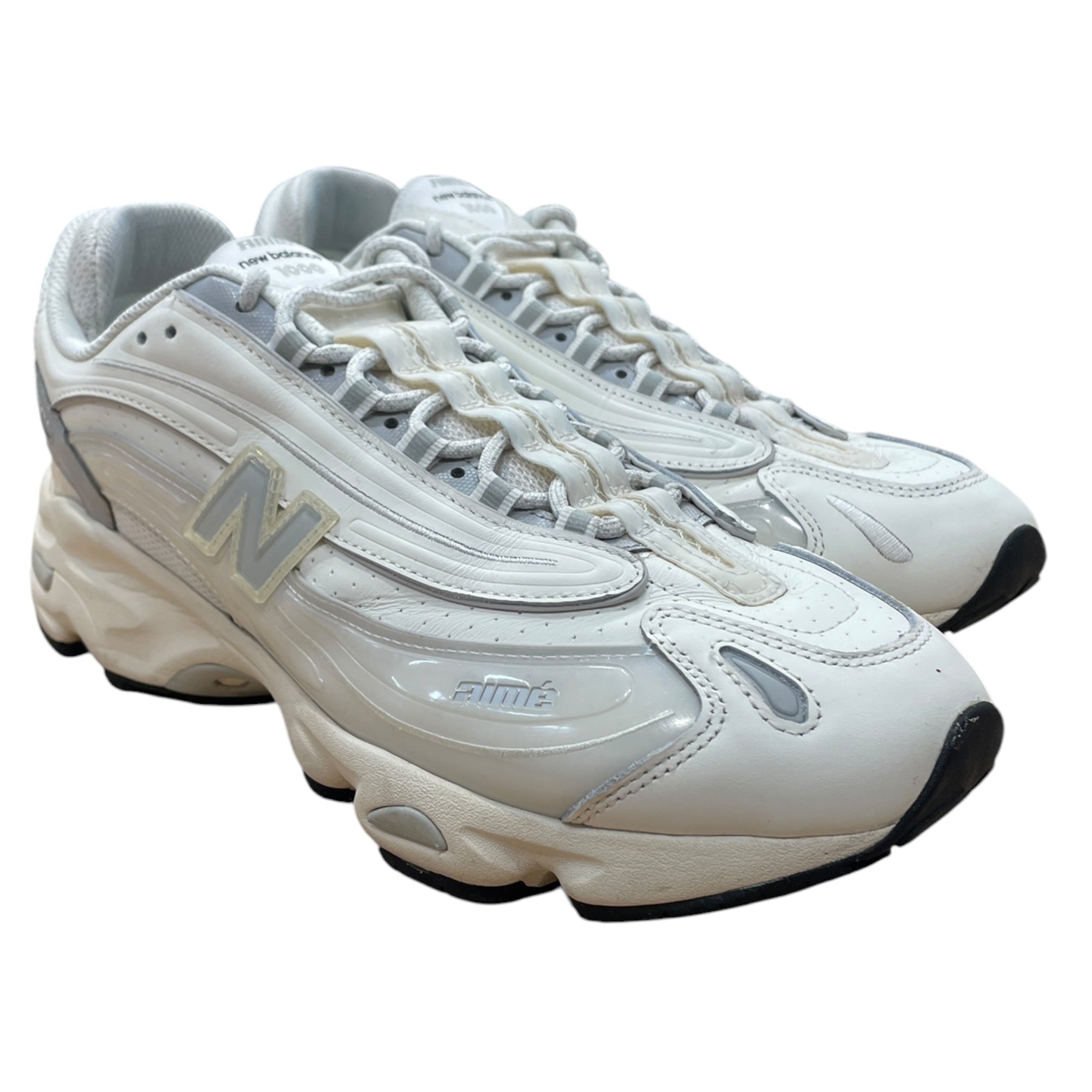 NEW BALANCE/AIME LEON DORE/Low-Sneakers/US 12/Cotton/CRM/NB 1000 sneakers view 1