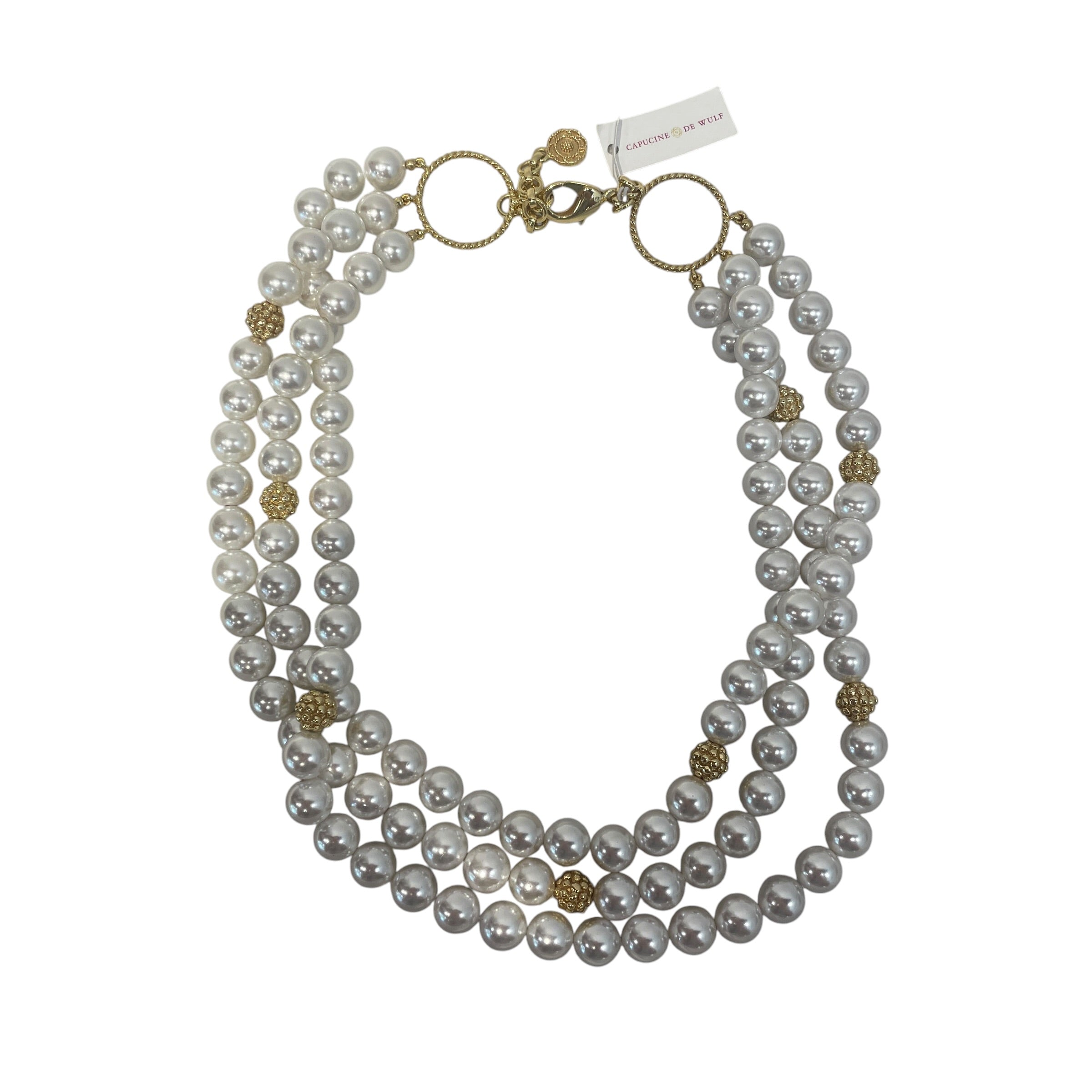 Capucine De Wulf/Necklace/Pearl/WHT/L's/Triple Strand Necklace view 2