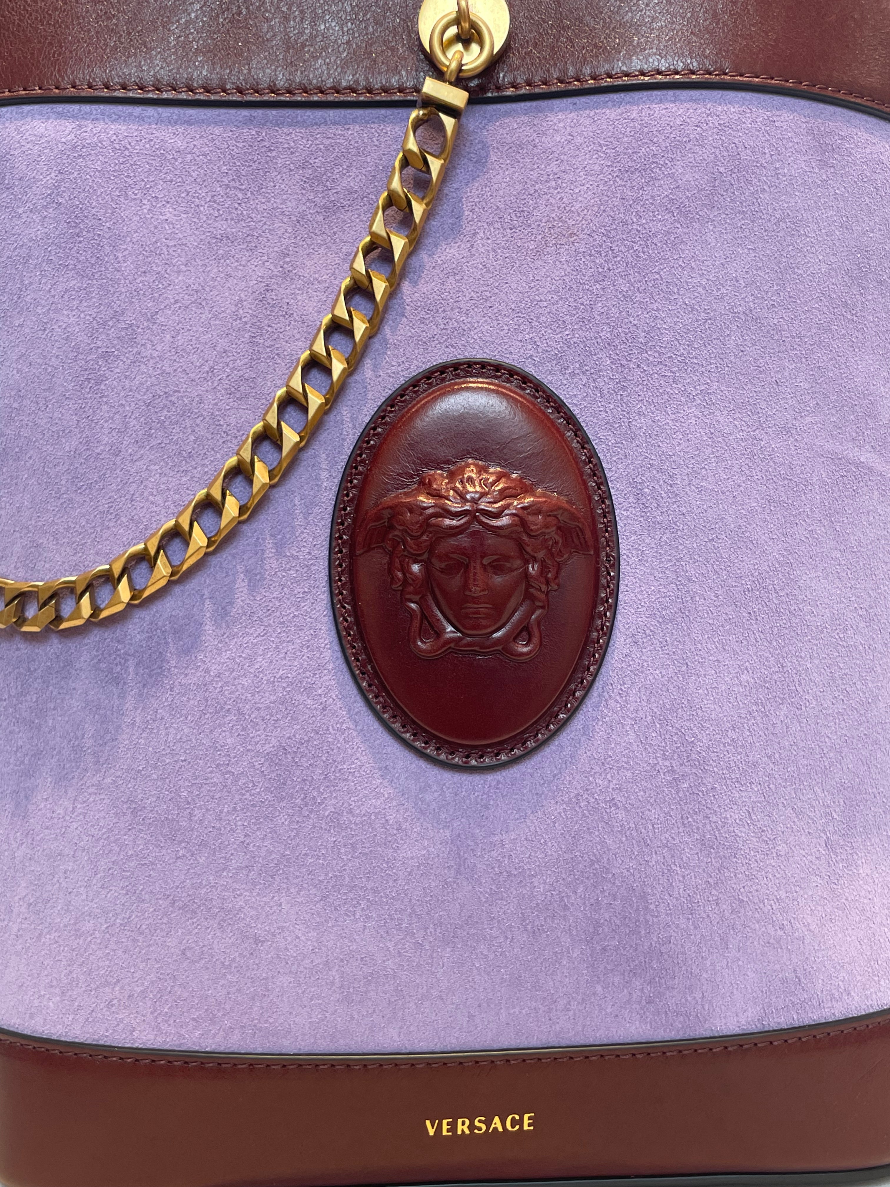 VERSACE/Basket Bag/Suede/PPL/liliac pivot bucket bag/brwn view 6