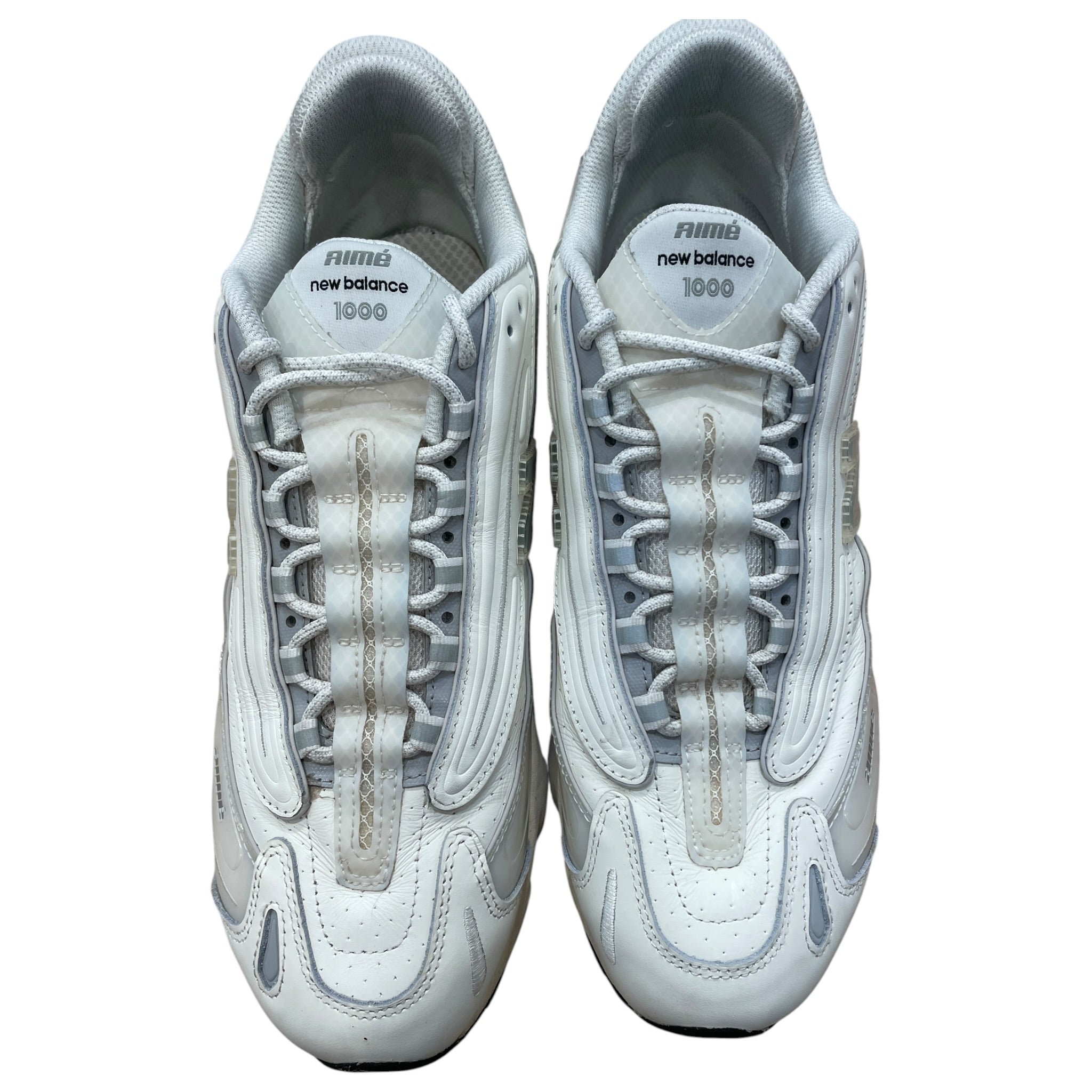 NEW BALANCE/AIME LEON DORE/Low-Sneakers/US 12/Cotton/CRM/NB 1000 sneakers view 4