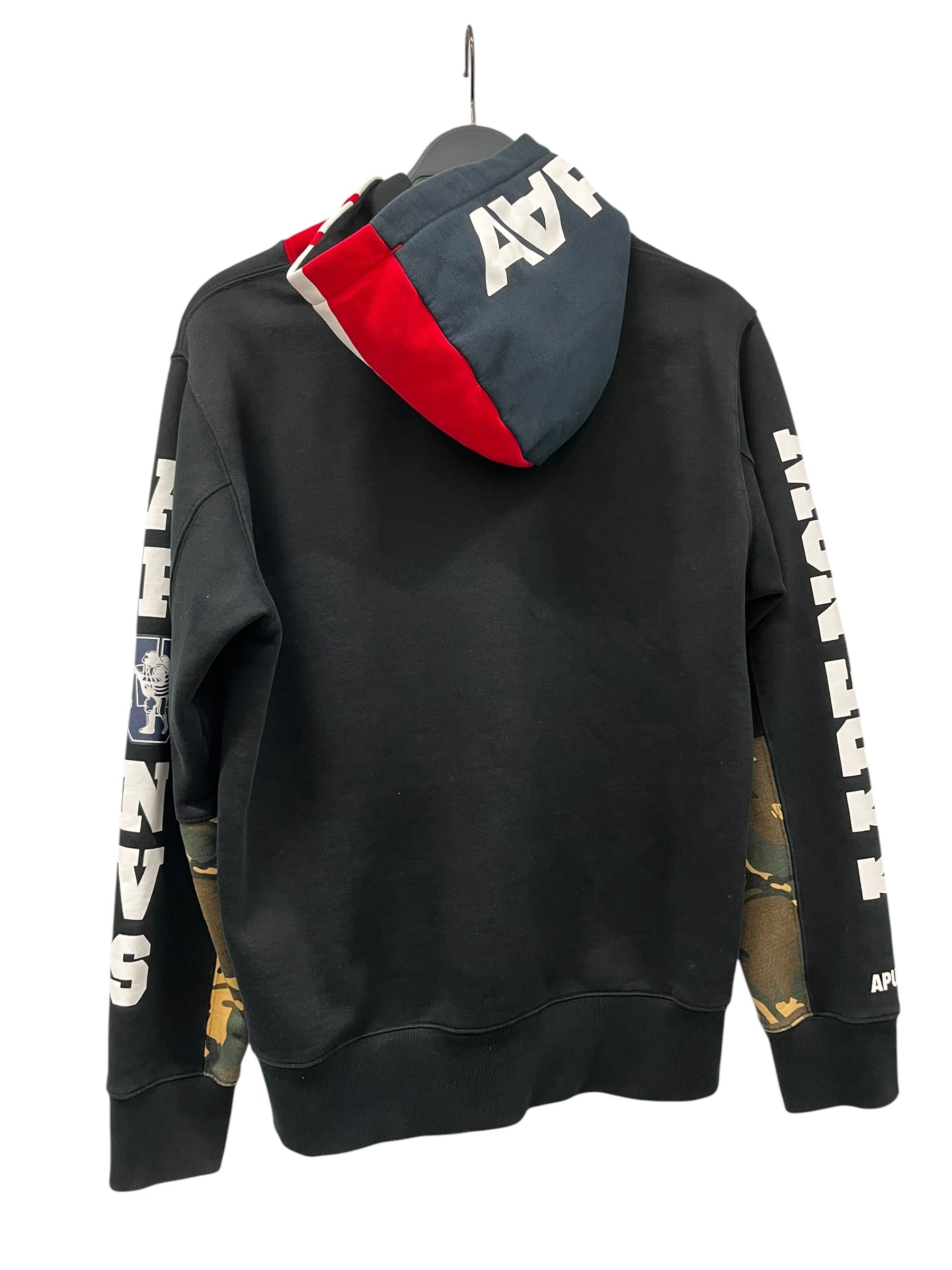 AAPE BY A BATHING APE/Hoodie/L/Cotton/BLK/HALF CAMO SLEEVE HOODIE view 2