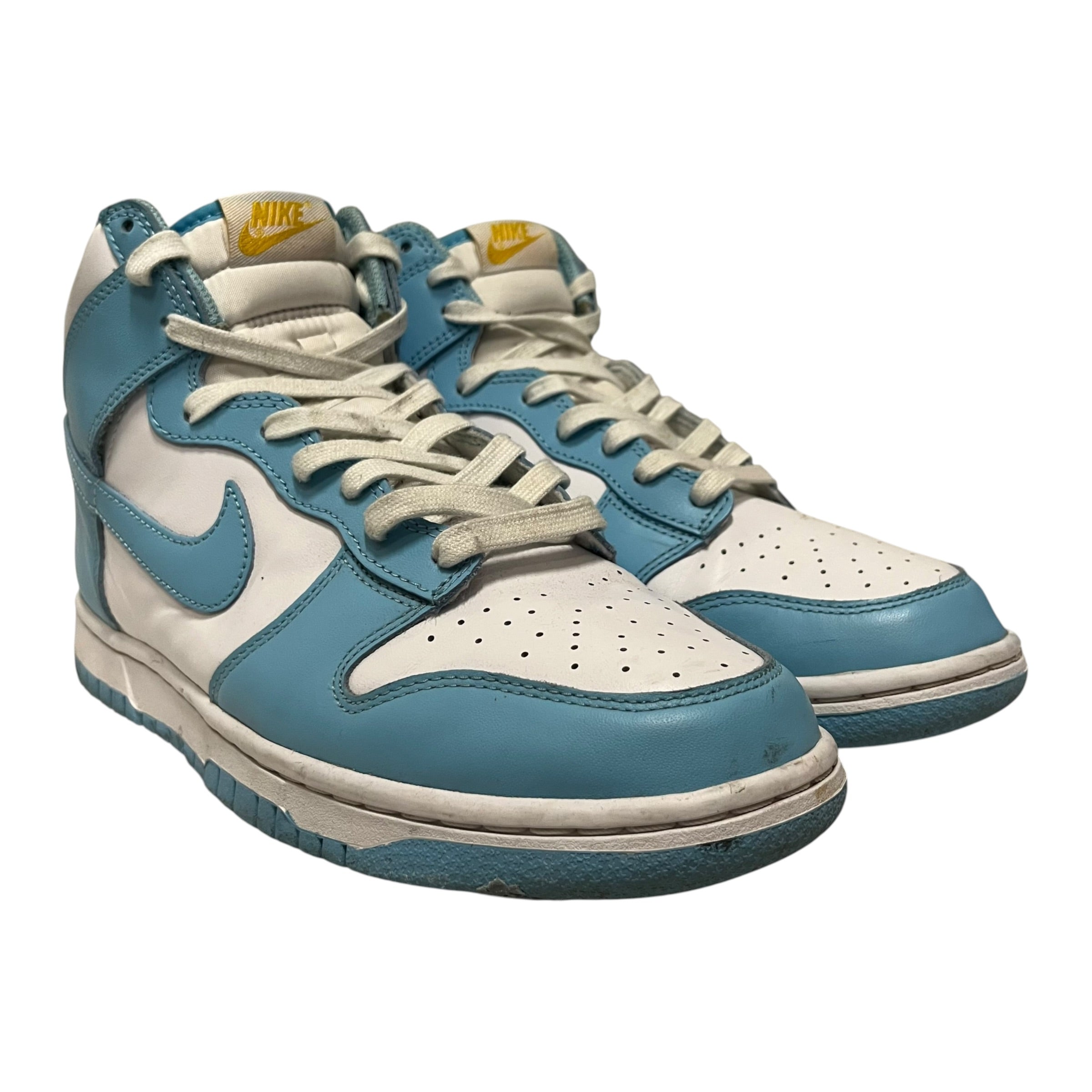 NIKE/Hi-Sneakers/US 8.5/Leather/IDG/blu white hi view 1