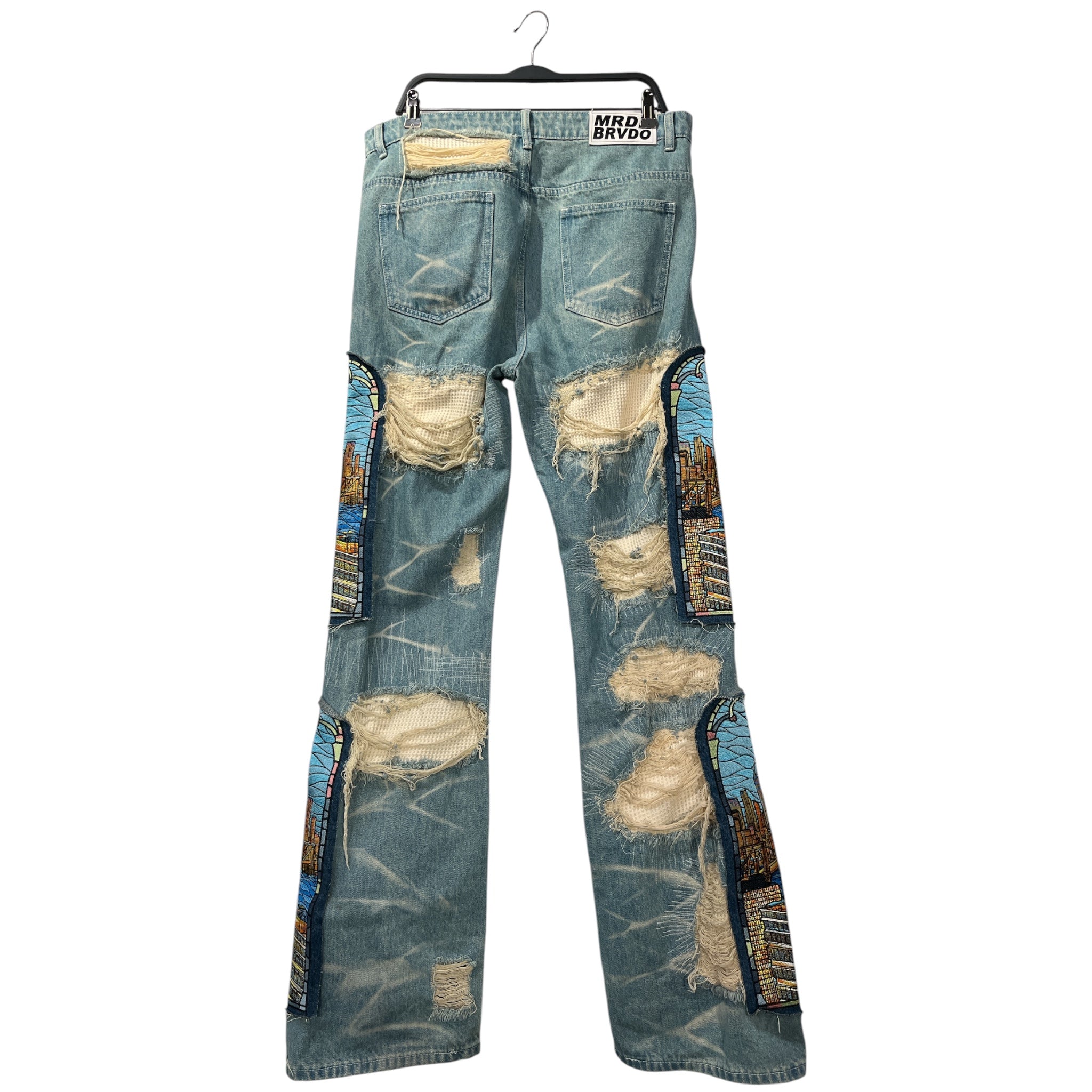 WHO DECIDES WAR/Bootcut Pants/34/Cotton/BLU/All Over Print/STAINED GLASS view 2