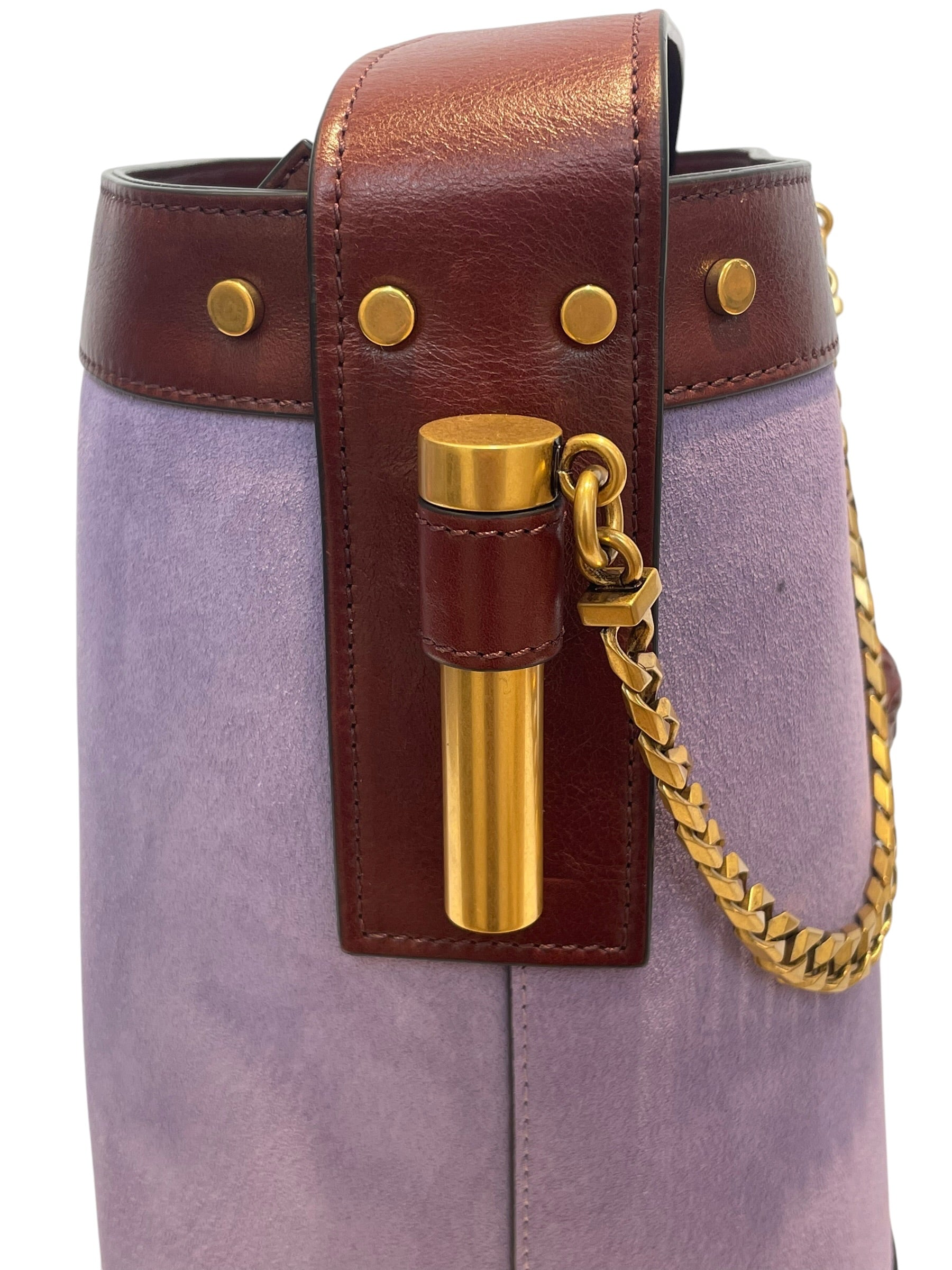 VERSACE/Basket Bag/Suede/PPL/liliac pivot bucket bag/brwn view 5