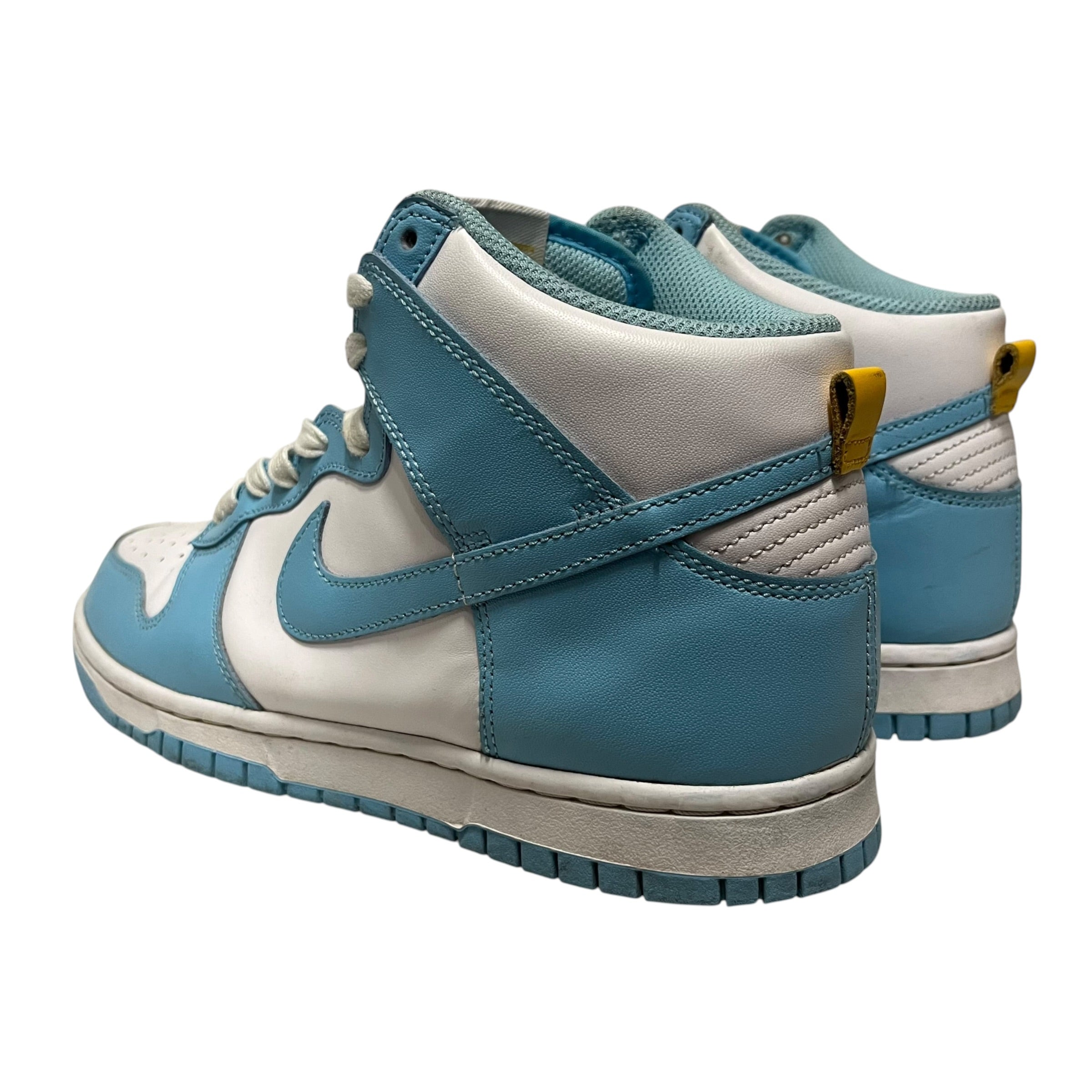 NIKE/Hi-Sneakers/US 8.5/Leather/IDG/blu white hi view 2