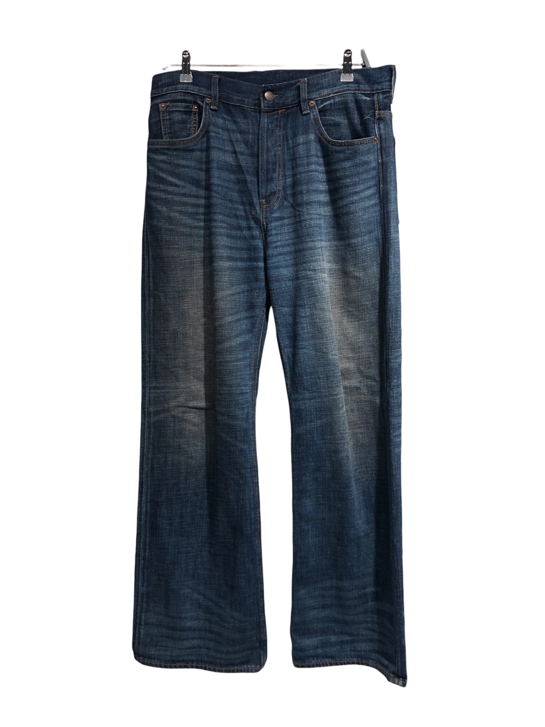 Acne Studios/Straight Pants/34/Cotton/BLU/ view 1