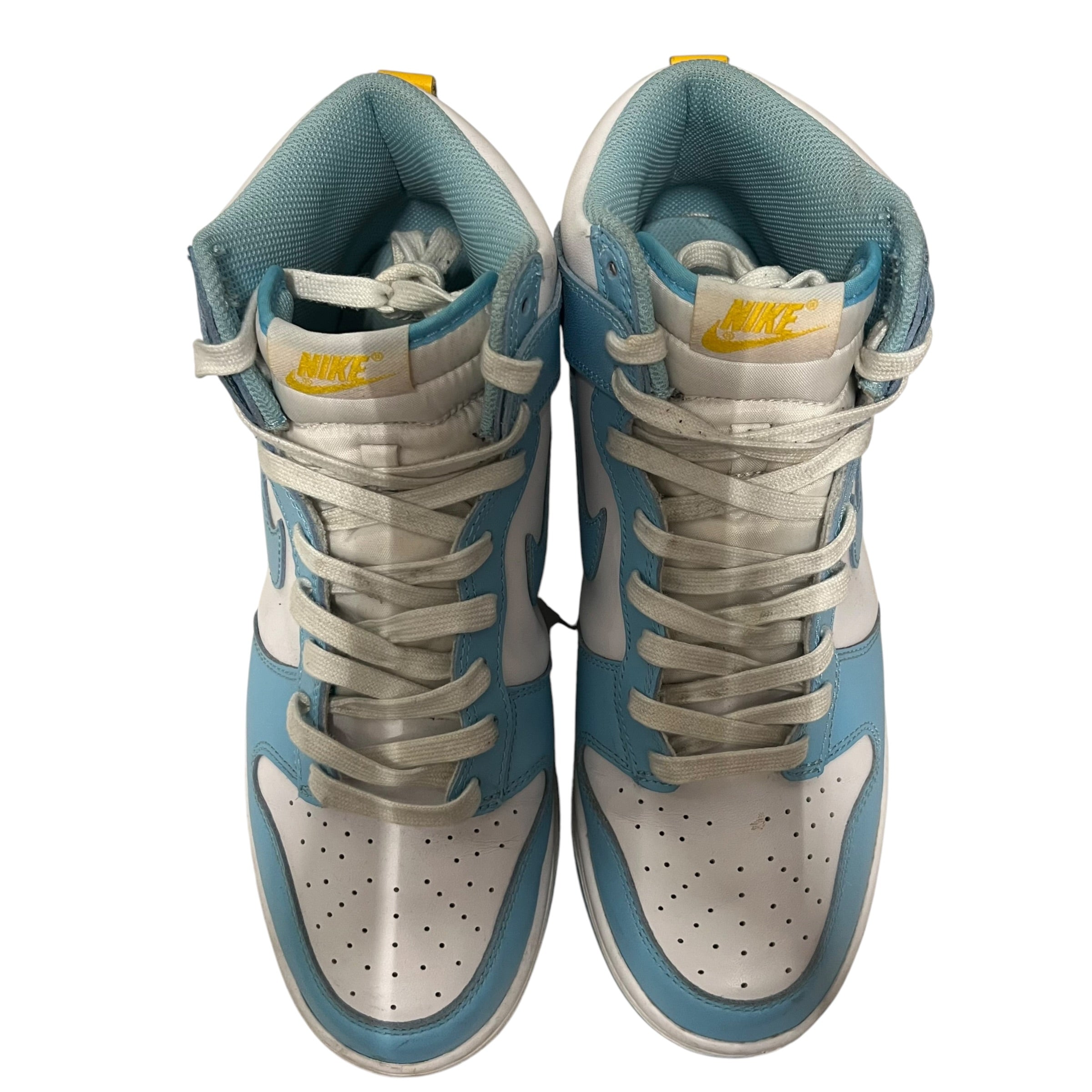 NIKE/Hi-Sneakers/US 8.5/Leather/IDG/blu white hi view 4