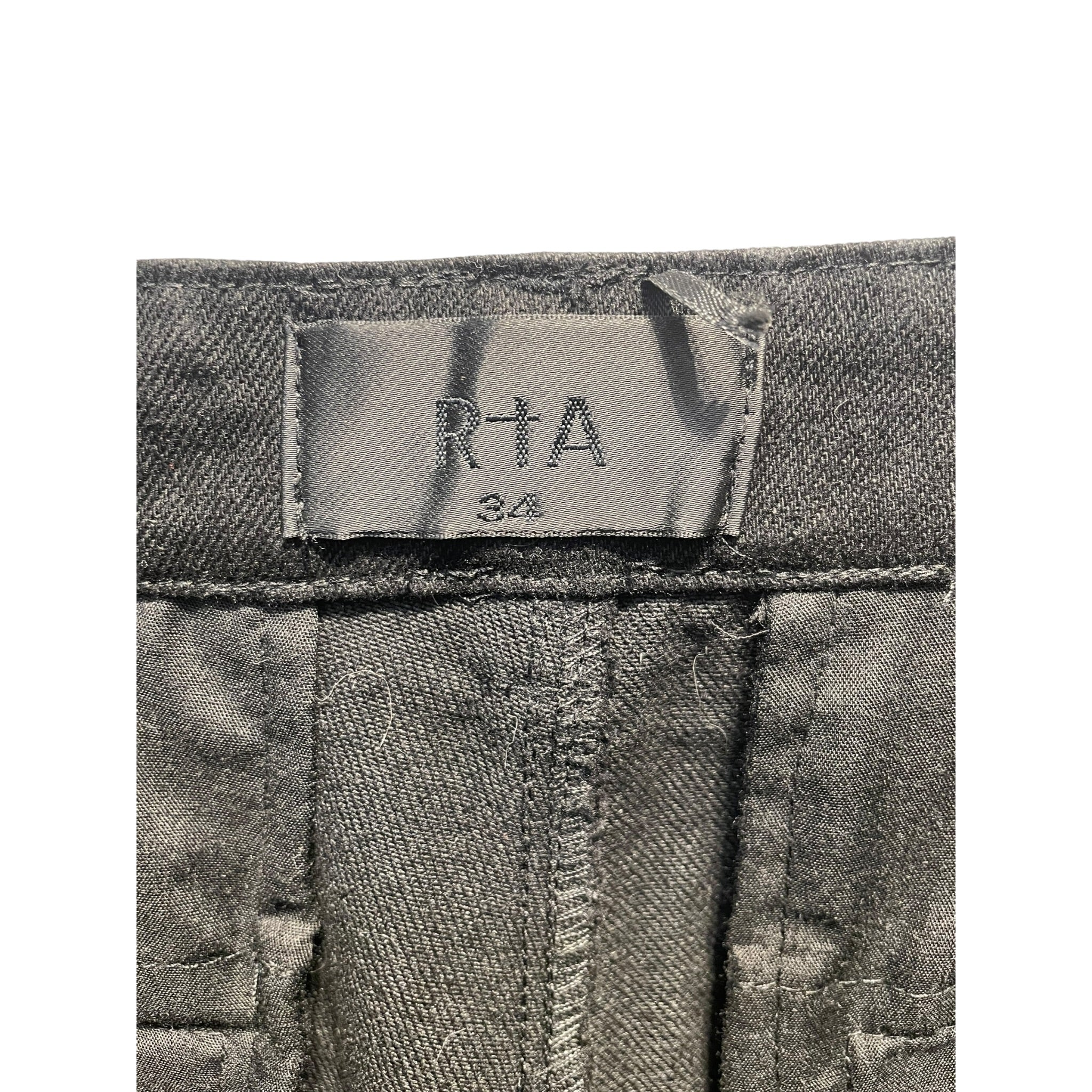 r+a/Straight Pants/M/Cotton/BLK/All Over Print/ view 3