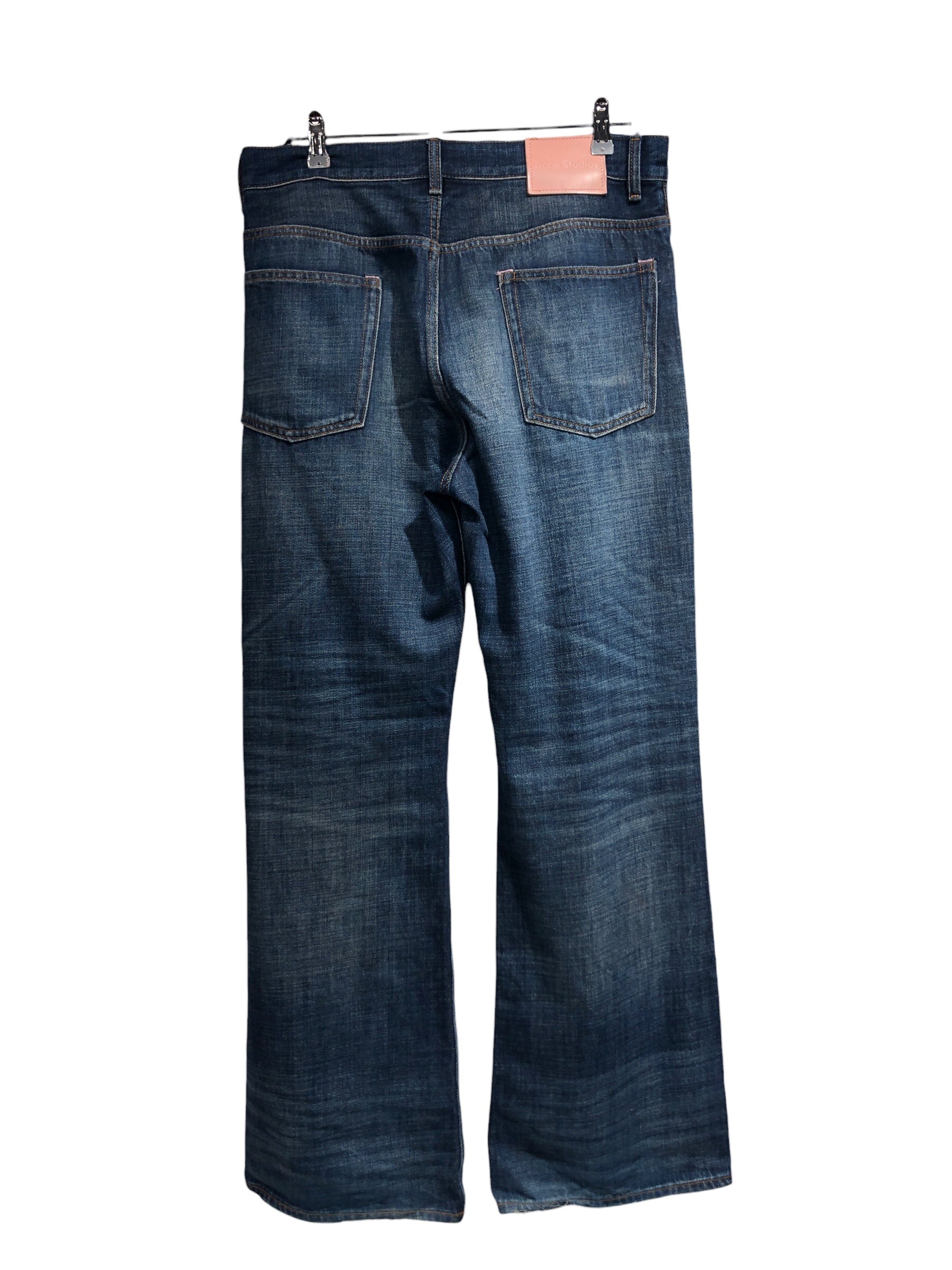 Acne Studios/Straight Pants/34/Cotton/BLU/ view 2