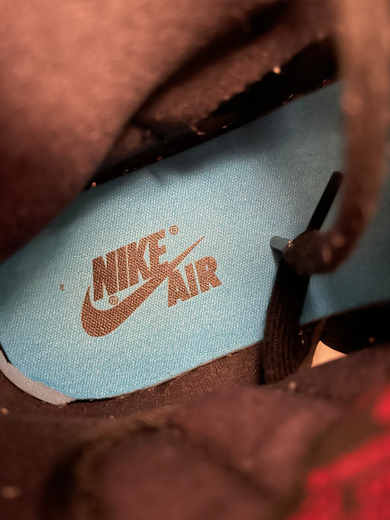air-J/Hi-Sneakers/US 6/Suede/MLT/red and blue