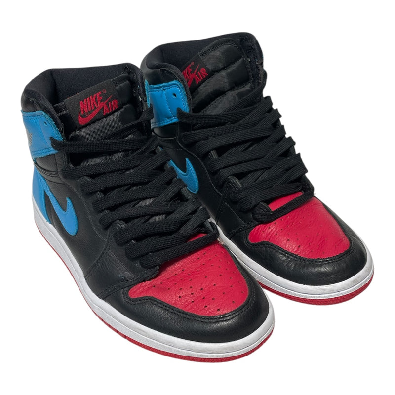 air-J/Hi-Sneakers/US 6/Suede/MLT/red and blue