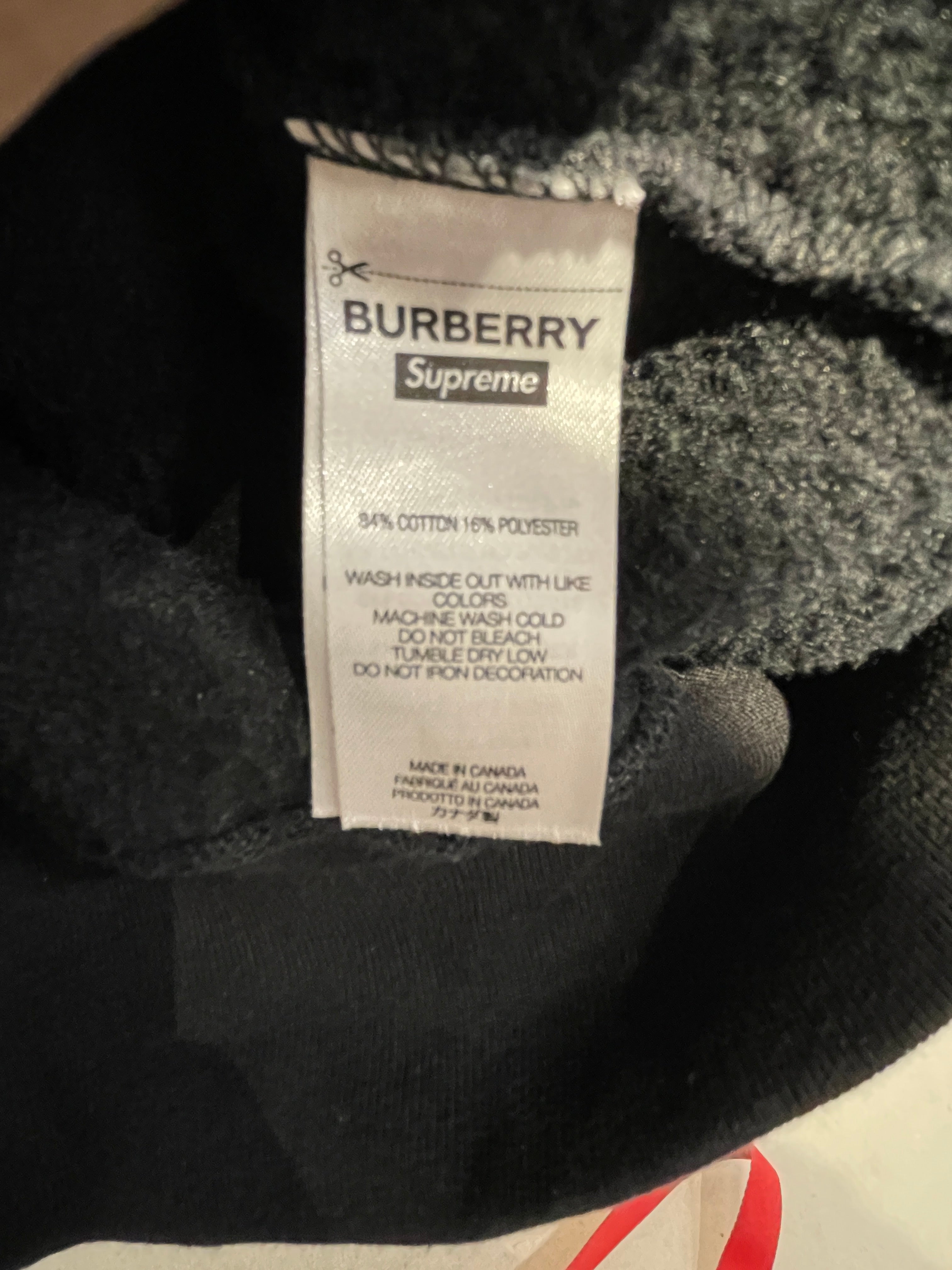 Supreme/Hoodie/S/Cotton/BLK/bURBERRY BLK BOX LOGO view 5