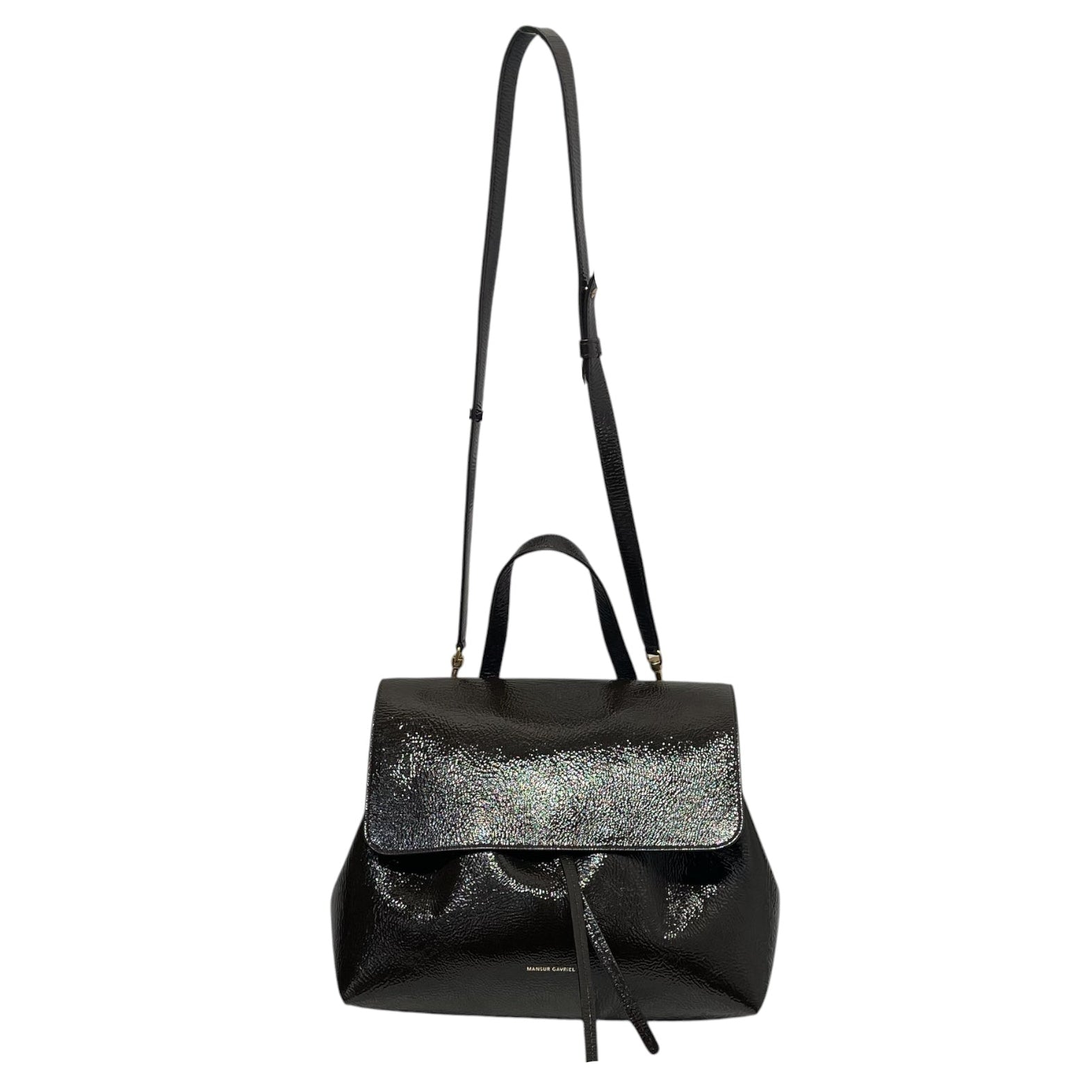 Mansur Gavriel/Cross Body Bag/Leather/BRW/PATENT LEATHER SATCHEL view 1