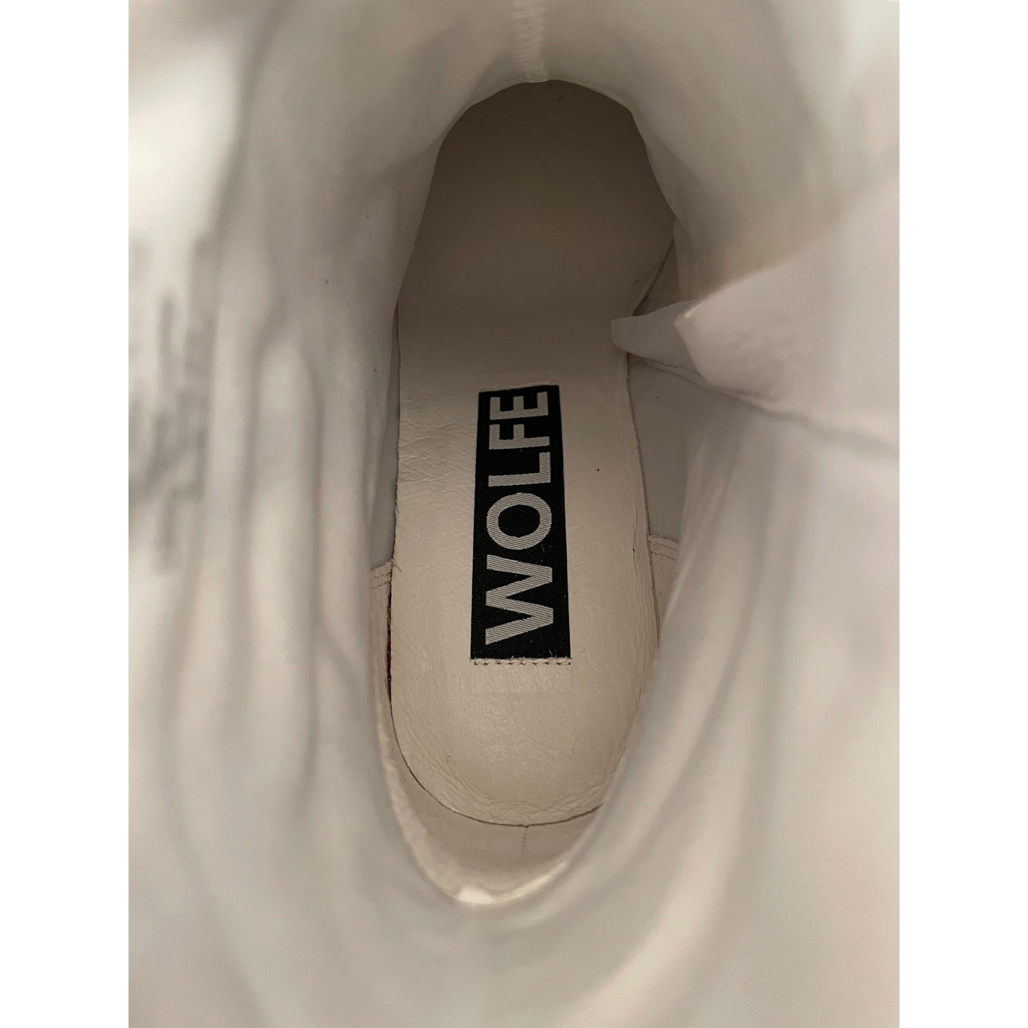 NAKED WOLFE/Heels/EU 38/Leather/WHT/JANE LEATHER PLATFORM view 3