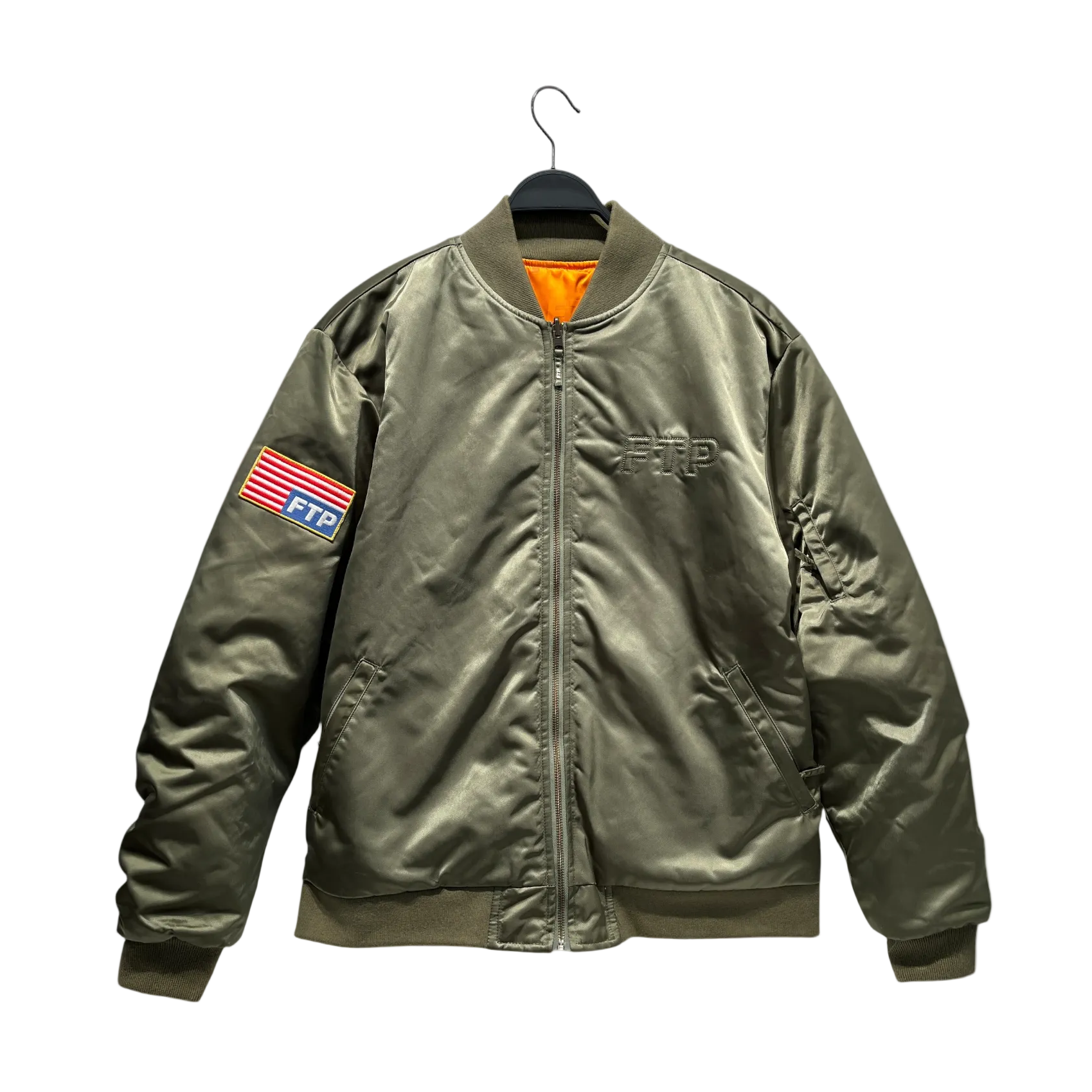 FTP/Jacket/L/Nylon/GRN/Graphic/Reversible Bomber Jacket view 1