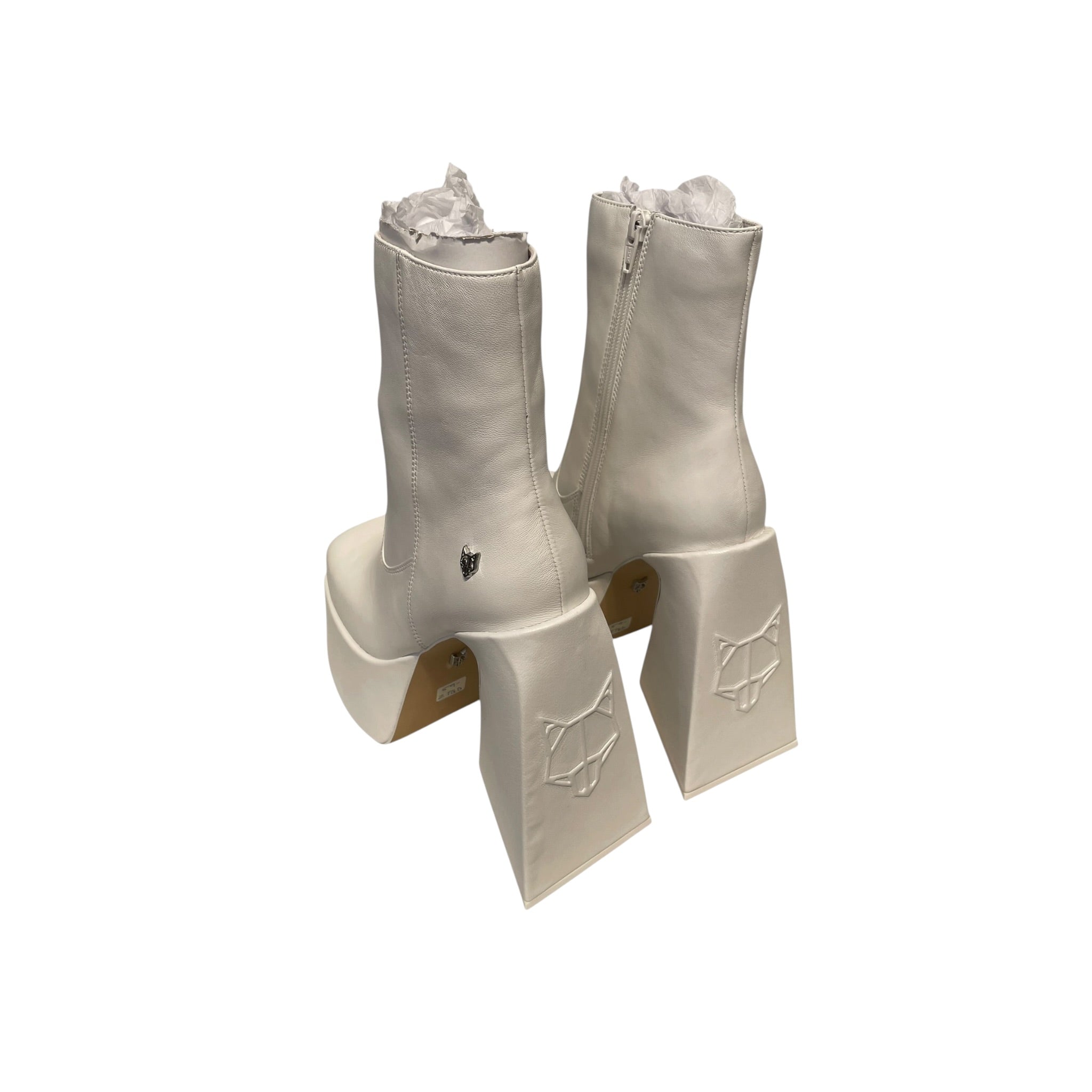 NAKED WOLFE/Heels/EU 38/Leather/WHT/JANE LEATHER PLATFORM view 2