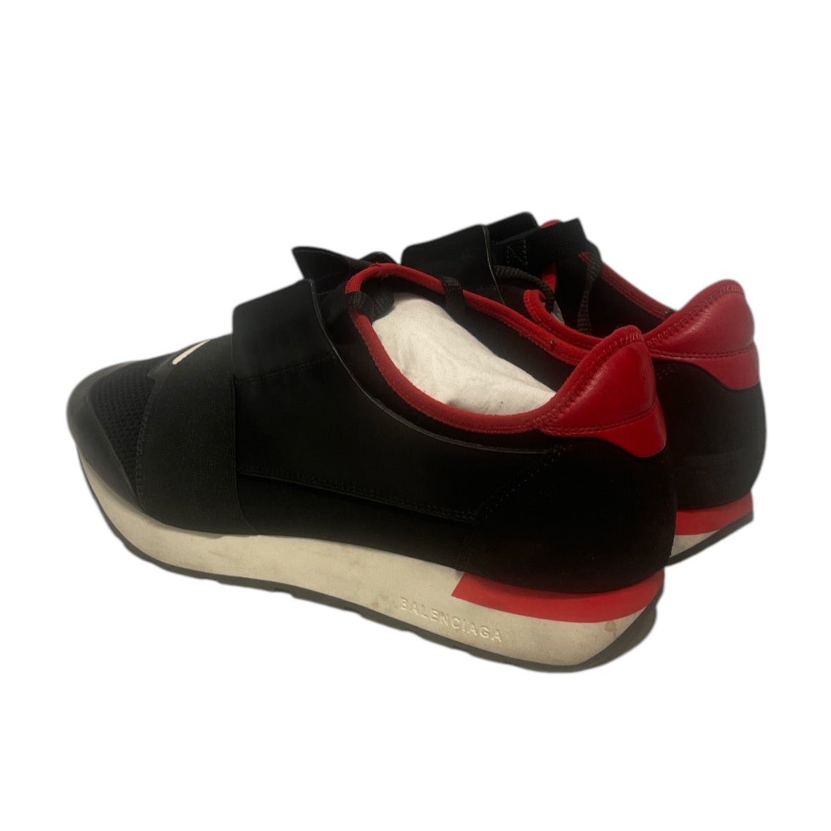BALENCIAGA/Low-Sneakers/US 10/Leather/BLK/RACE RUNNER BLK view 2