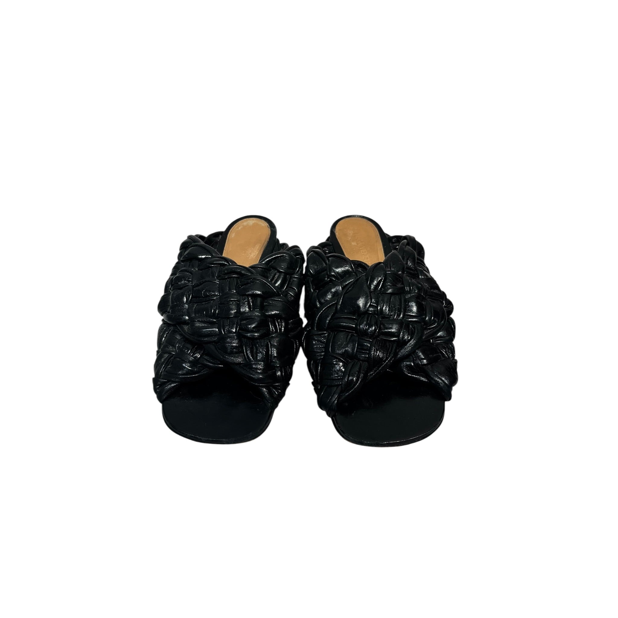 BOTTEGA VENETA/Sandals/EU 37/Leather/BLK/Board Sandal view 2