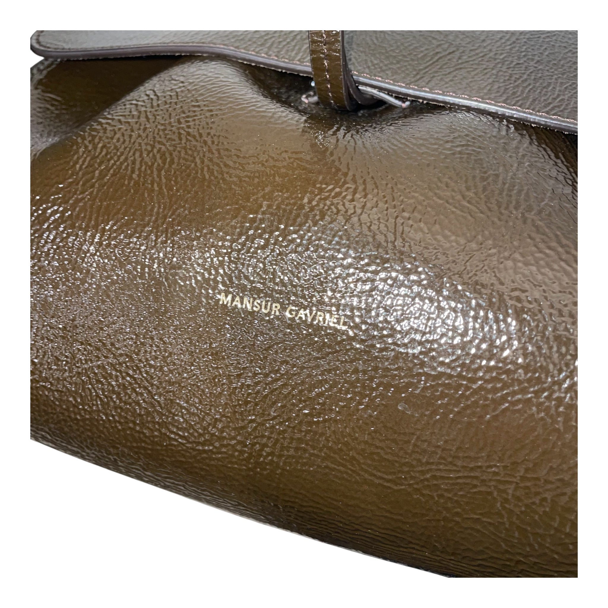 Mansur Gavriel/Cross Body Bag/Leather/BRW/PATENT LEATHER SATCHEL view 6