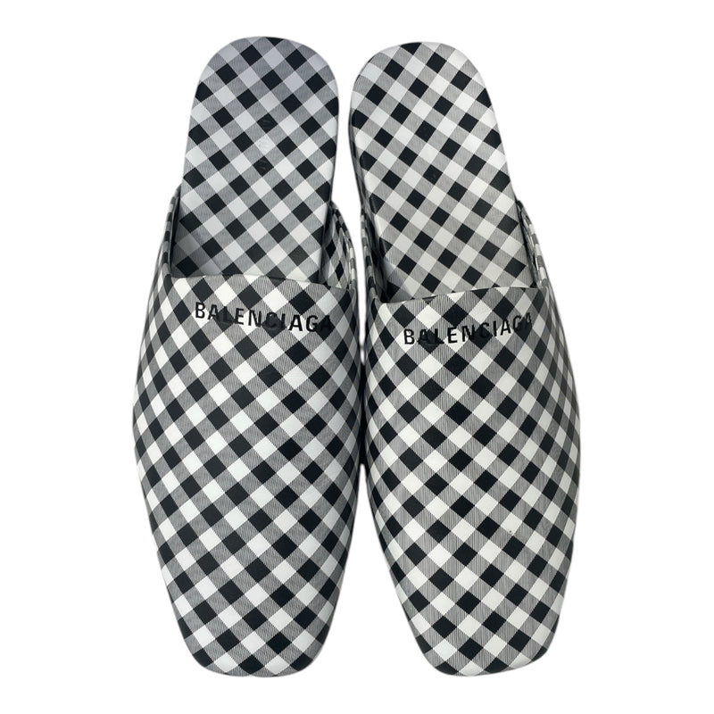 BALENCIAGA/Flat Shoes/EU 38/Plaid/Acrylic/MLT/Square-Toe/COSY MULE