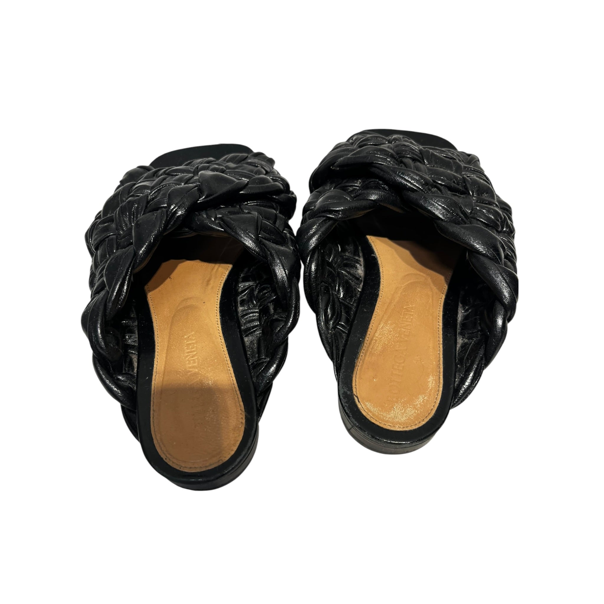BOTTEGA VENETA/Sandals/EU 37/Leather/BLK/Board Sandal view 3