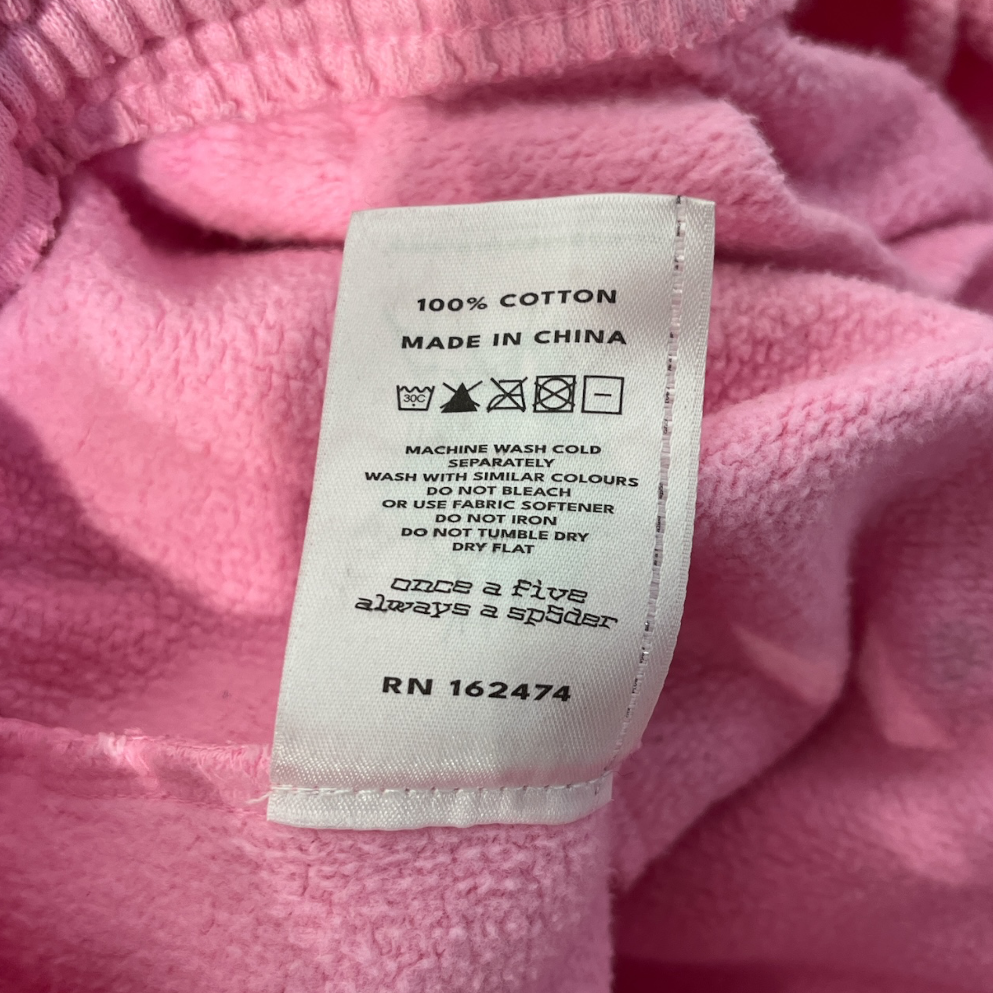 Sp5der/Bottoms/M/Cotton/PNK/OMBRE GRADIENT SIGNATURE LOGO view 3