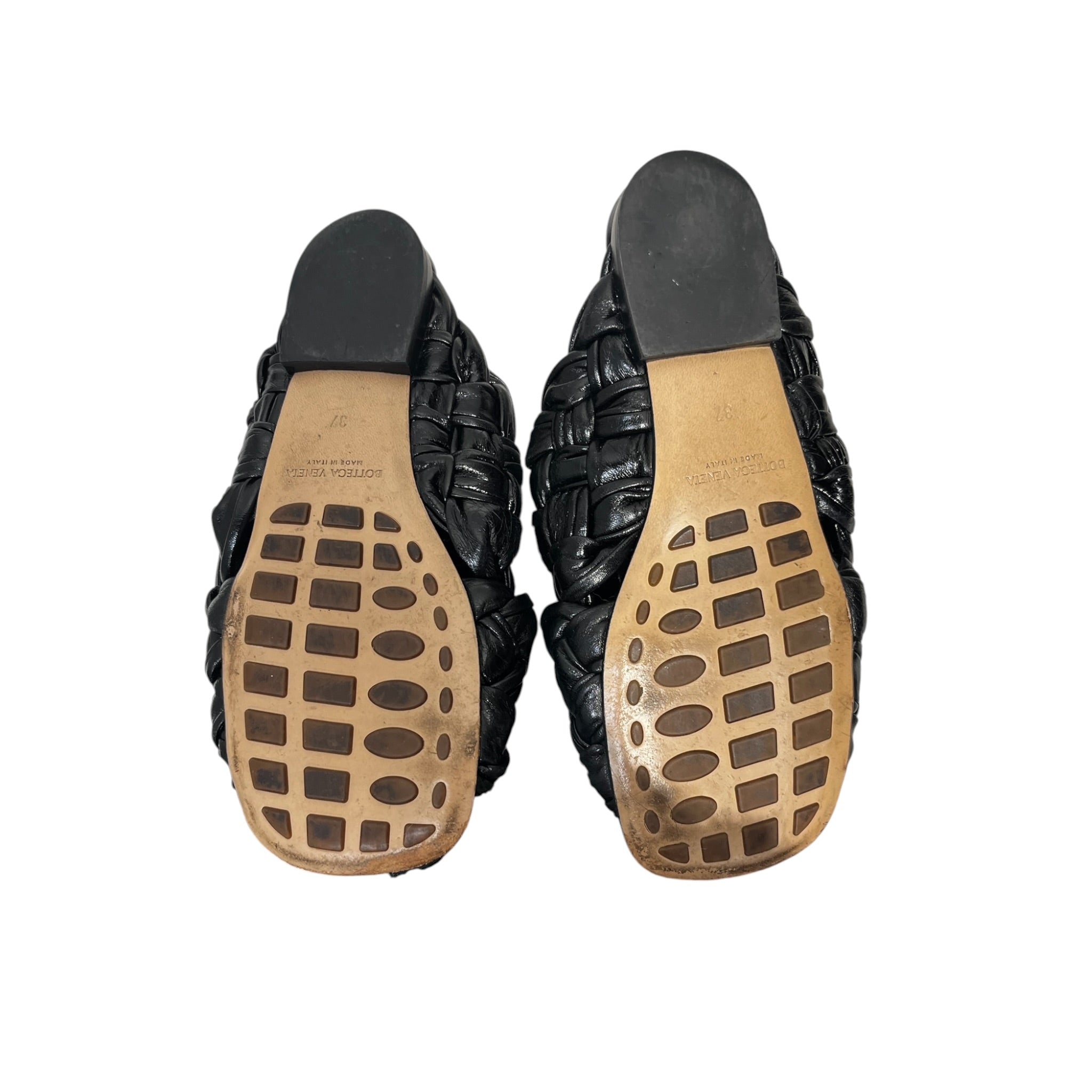 BOTTEGA VENETA/Sandals/EU 37/Leather/BLK/Board Sandal view 4