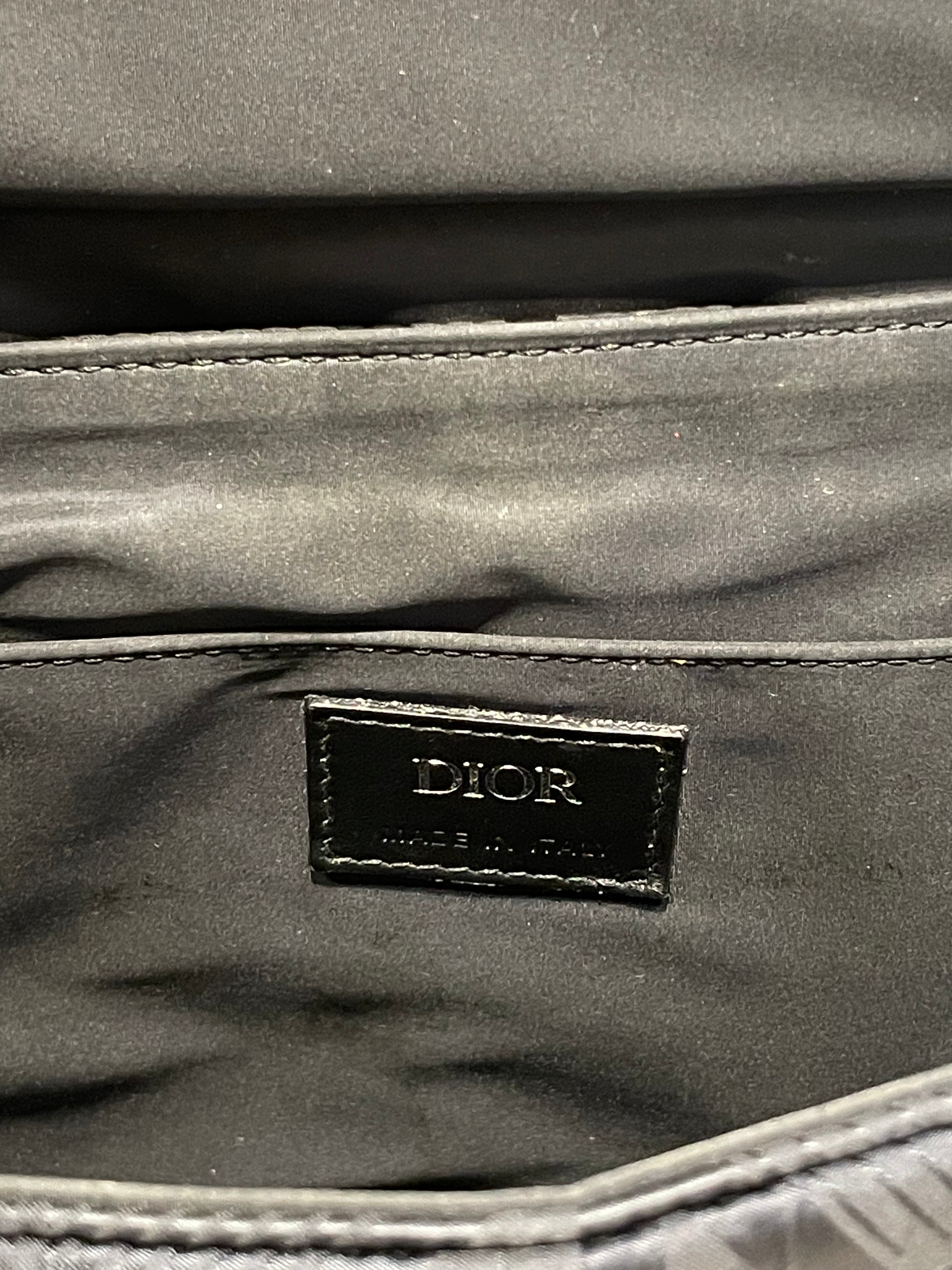 Christian Dior/Bag/Graphic/Nylon/BLK/SLV BUCKLES,DIOR ON BACK view 6