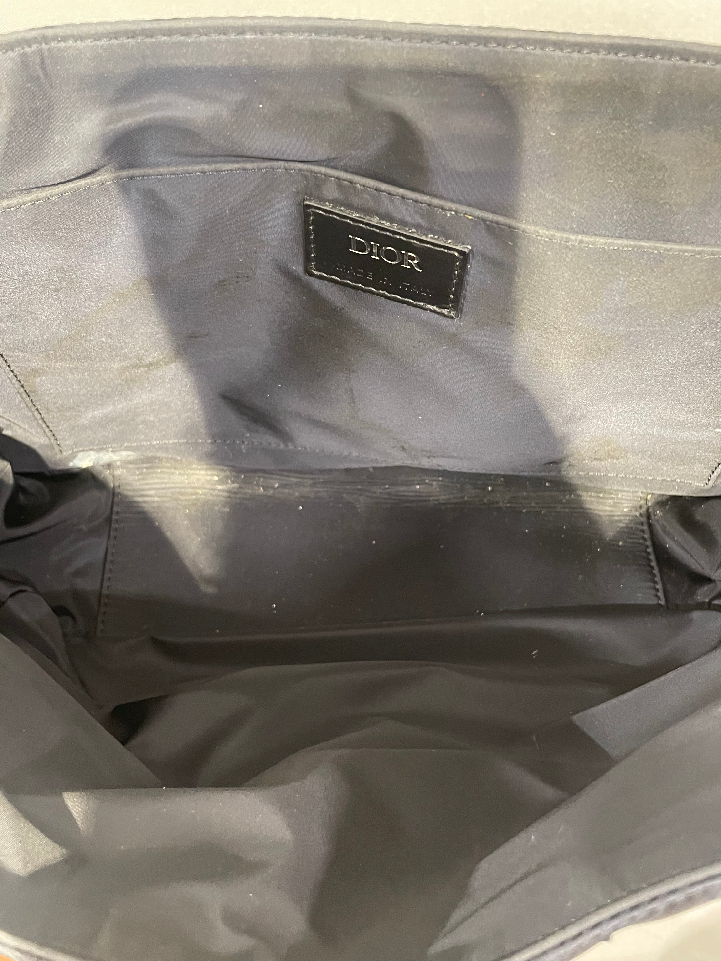Christian Dior/Bag/Graphic/Nylon/BLK/SLV BUCKLES,DIOR ON BACK view 5