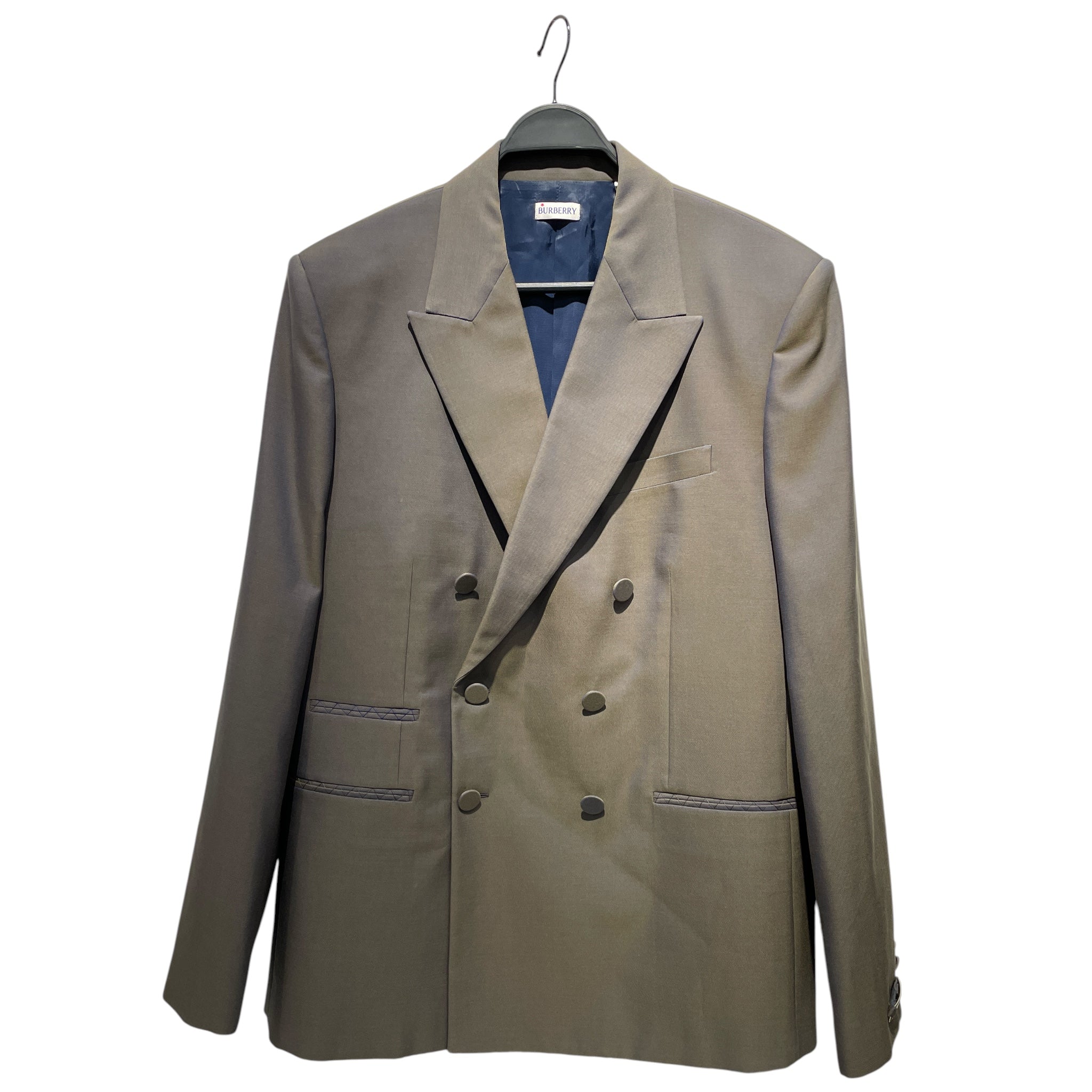 BURBERRY LONDON/Suits/54/Cotton/GRY/double brested pocket view 1