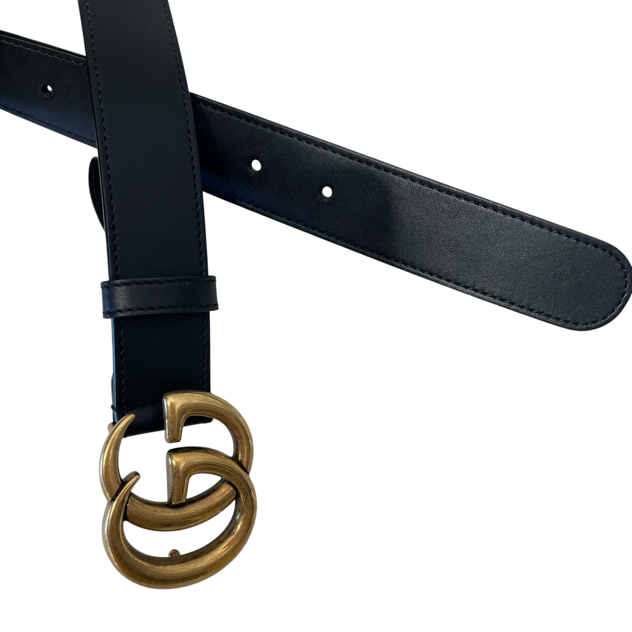 GUCCI/Belt/Leather/BLK/smooth marmot view 2