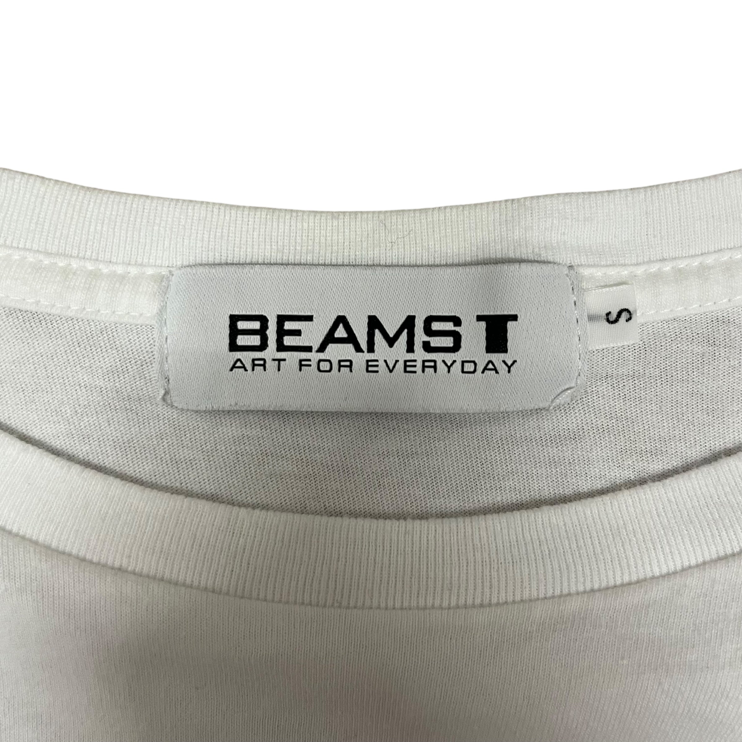 BEAMS/LS T-Shirt/M/Cotton/WHT/ view 3