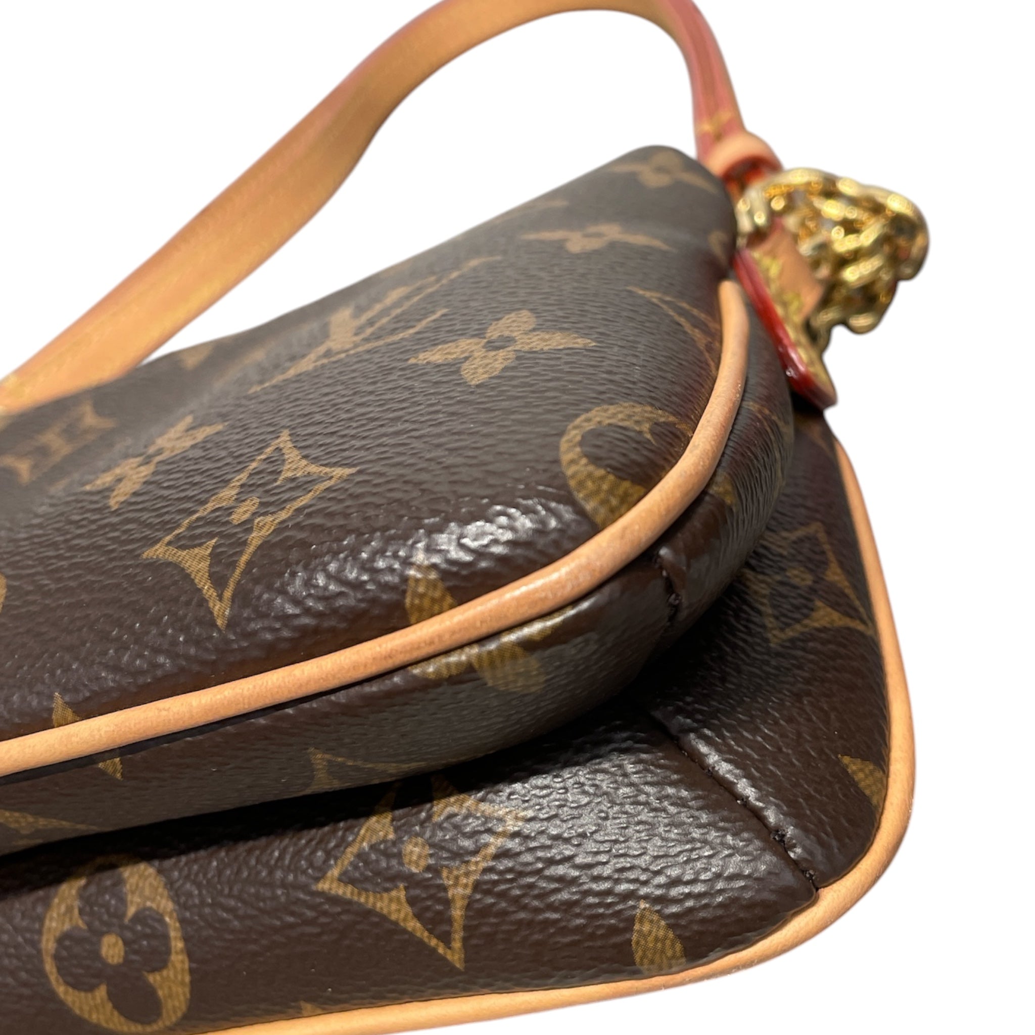 LOUIS VUITTON/Cross Body Bag/Monogram/Leather/BRW/LIV POCHETTE view 9