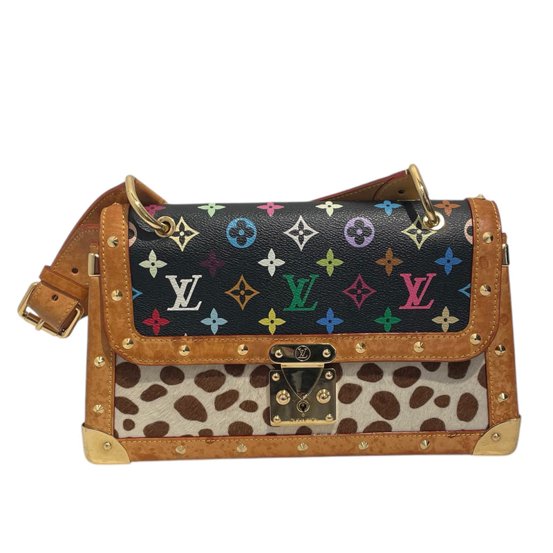 LOUIS VUITTON/Clutch Bag/Monogram/Leather/MLT/DALMATIAN SAC RABAT