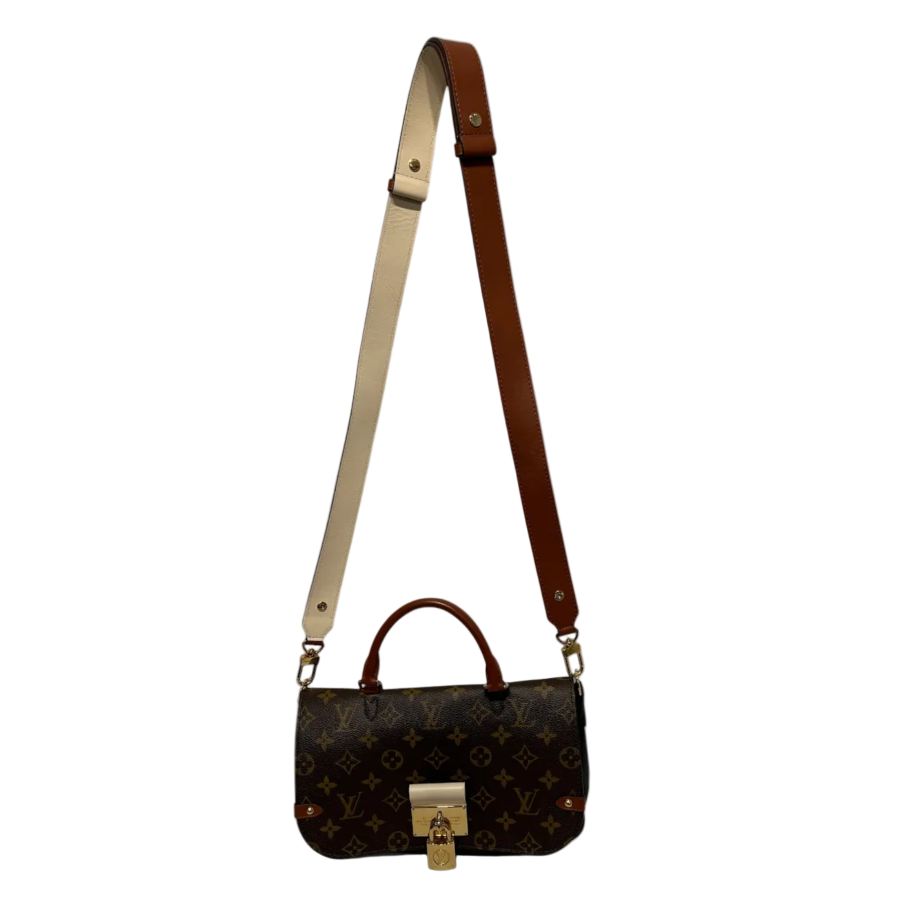 LOUIS VUITTON/Cross Body Bag/Monogram/Leather/BRW/Padlock crossbody view 1