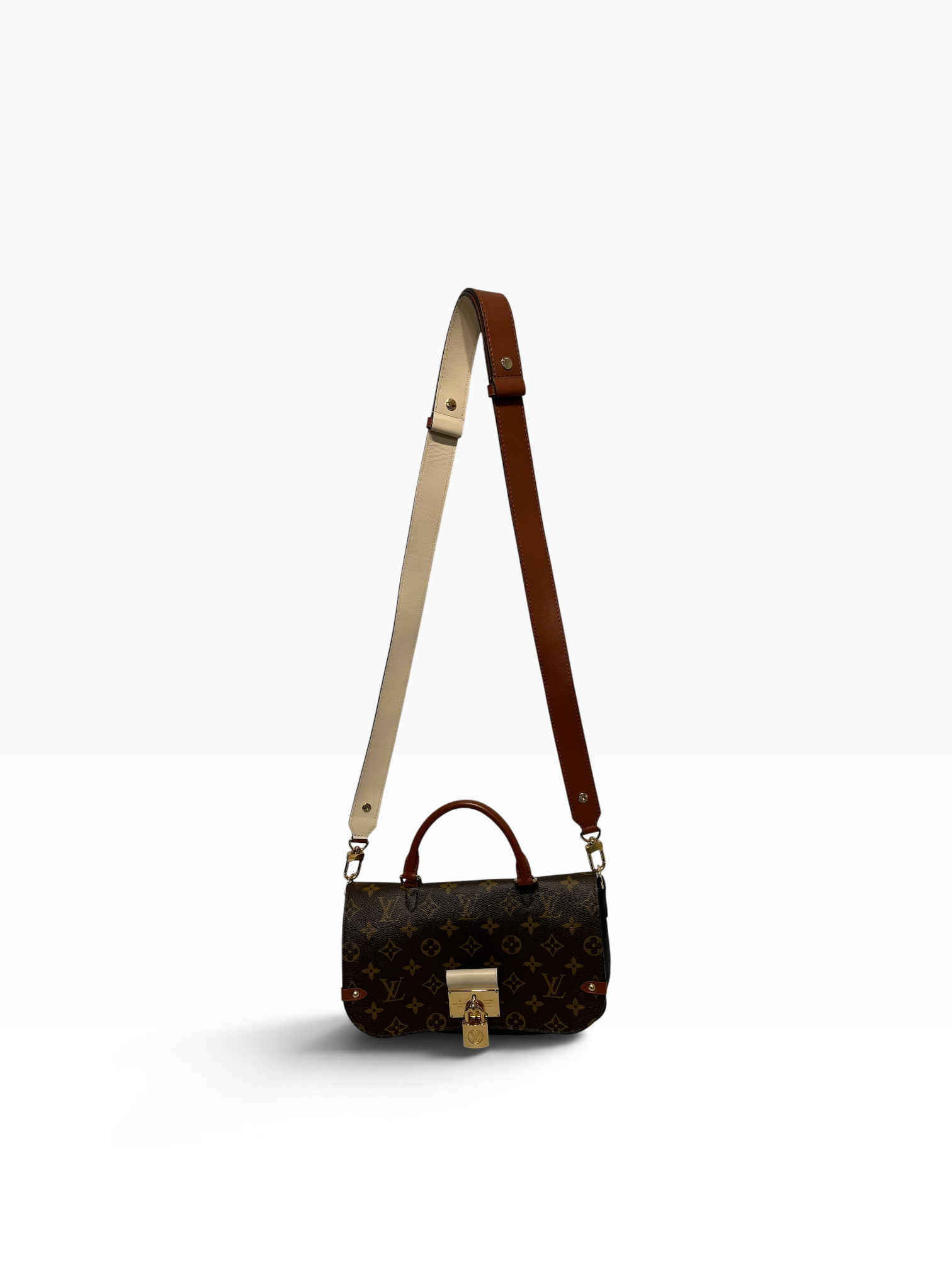 LOUIS VUITTON/Cross Body Bag/Monogram/Leather/BRW/Padlock crossbody view 1