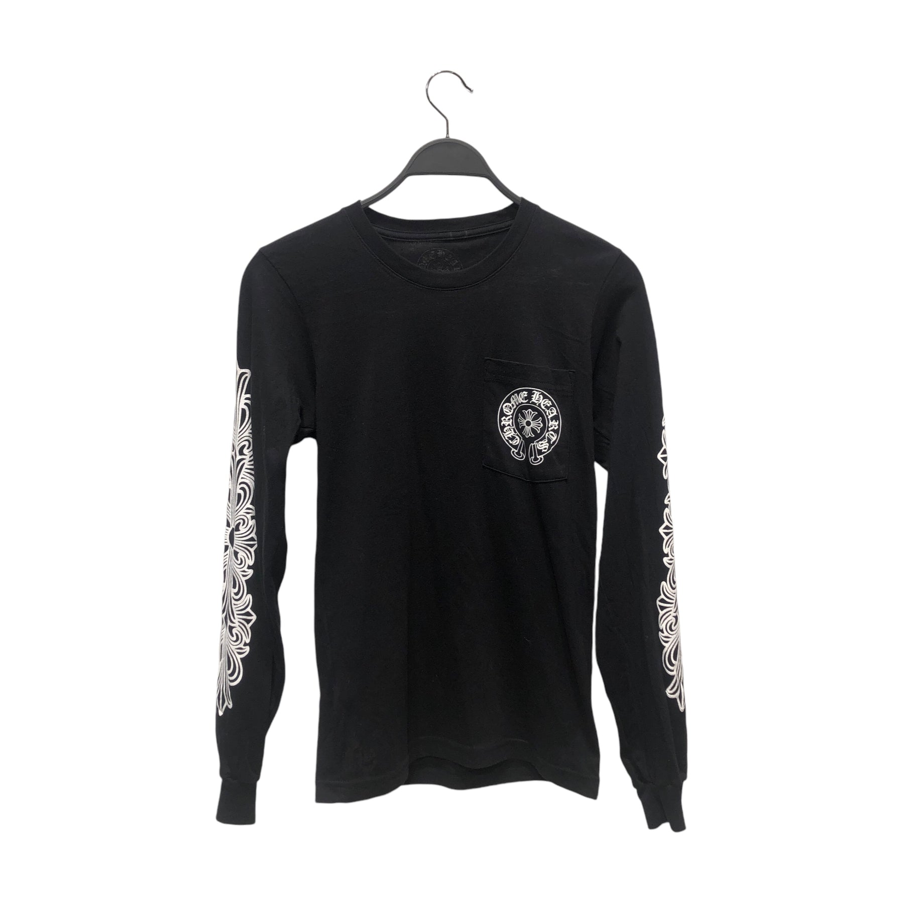 CHROME HEARTS/LS T-Shirt/XS/Cotton/BLK/CLASSIC HORSESHOE – 2nd STREET USA